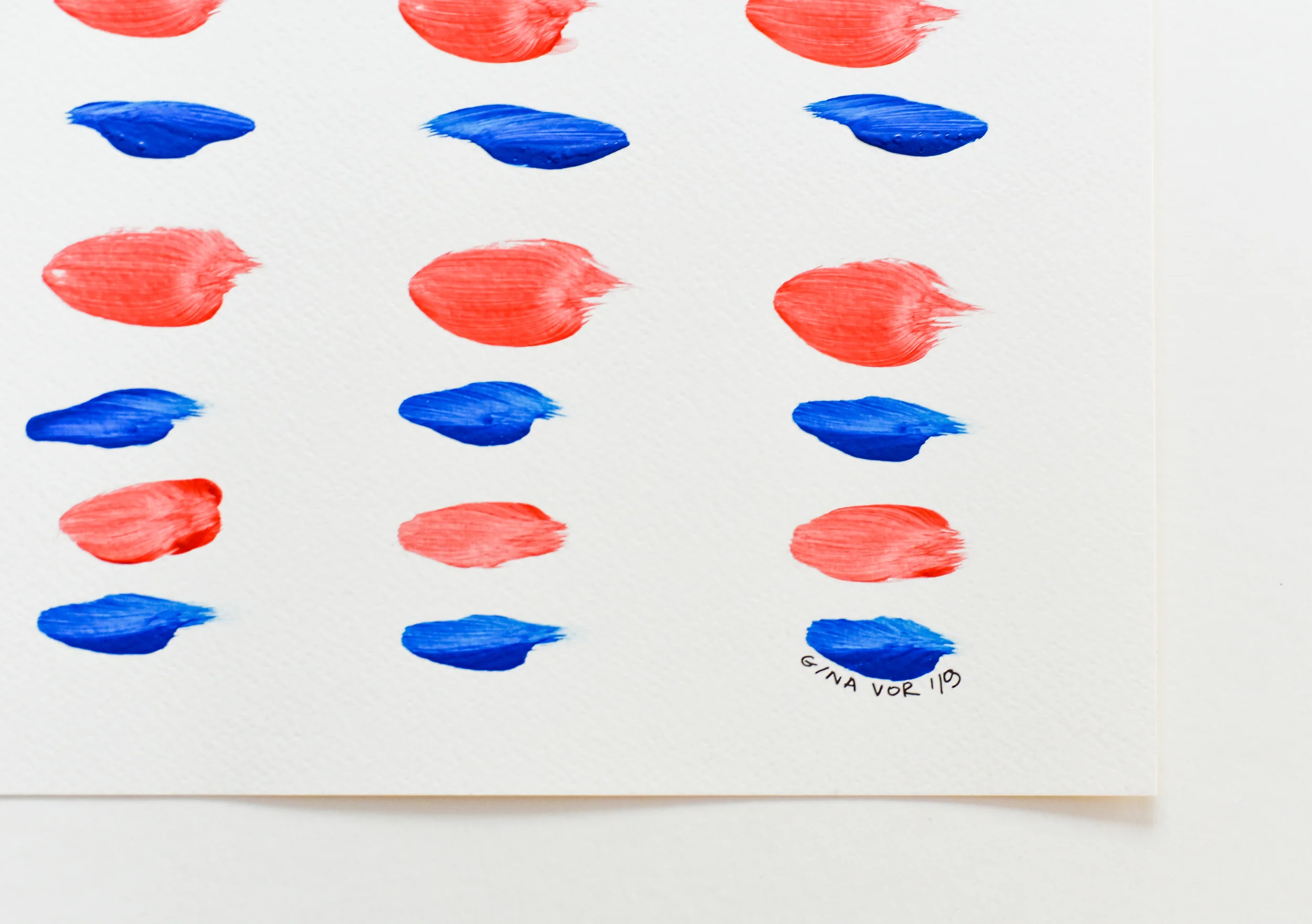 Painting on Paper | Blues and Reds 8 - Image 4