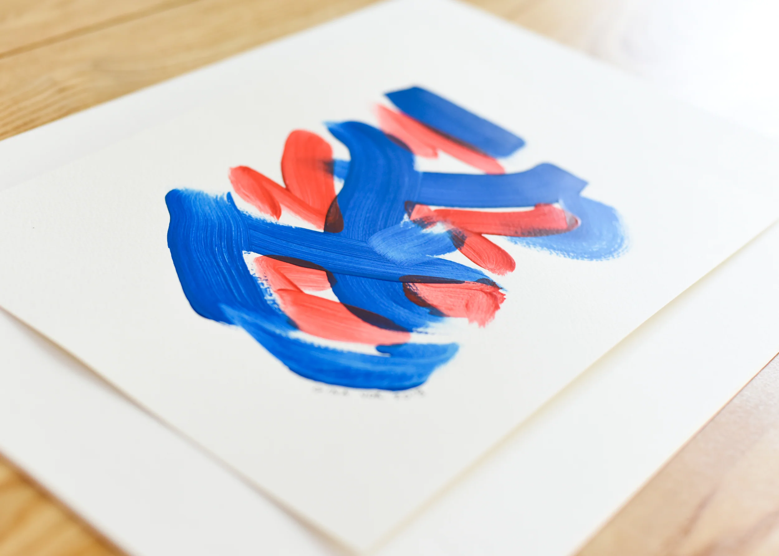 Painting on Paper | Blues and Reds 9 - Image 2