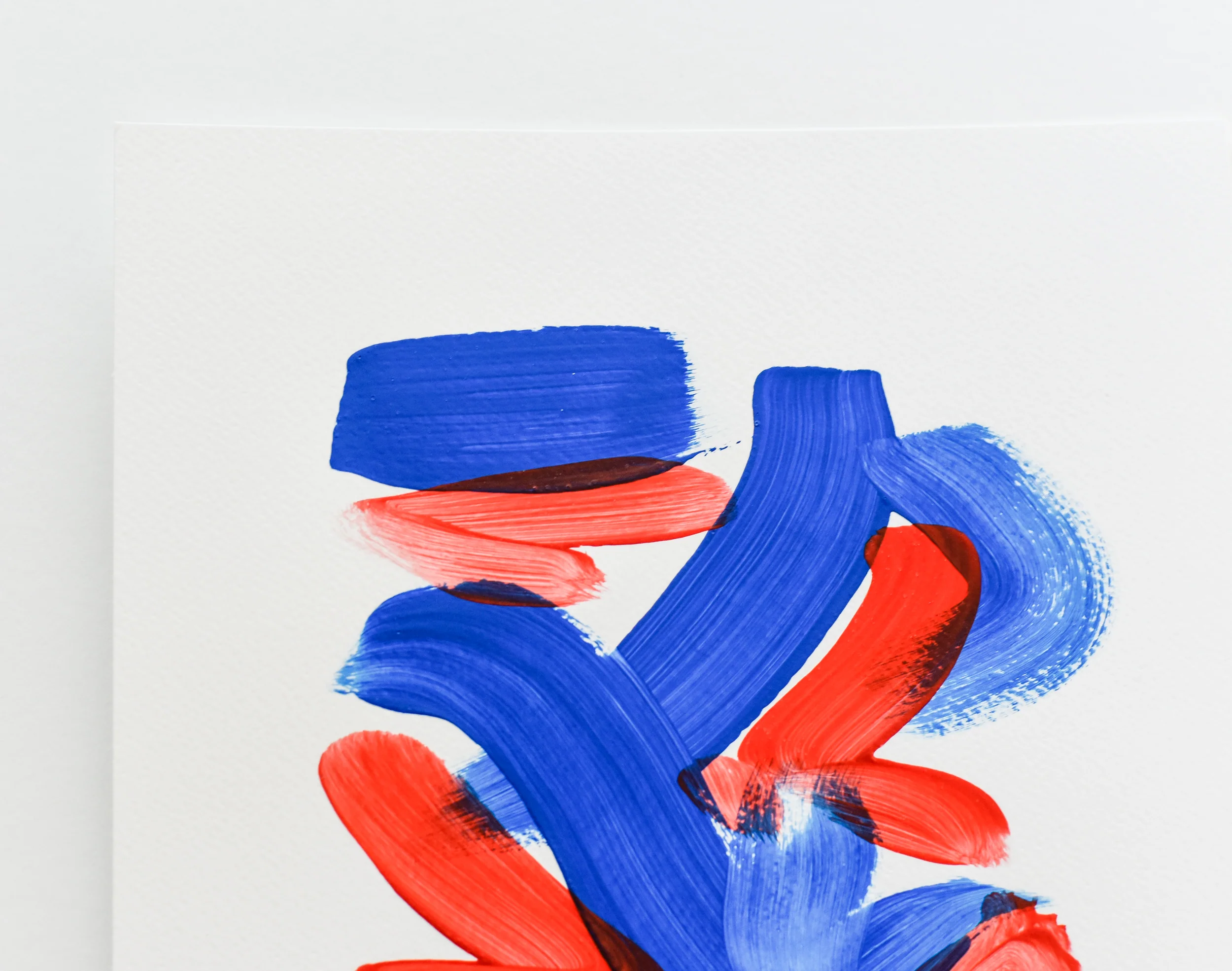 Painting on Paper | Blues and Reds 9 - Image 3
