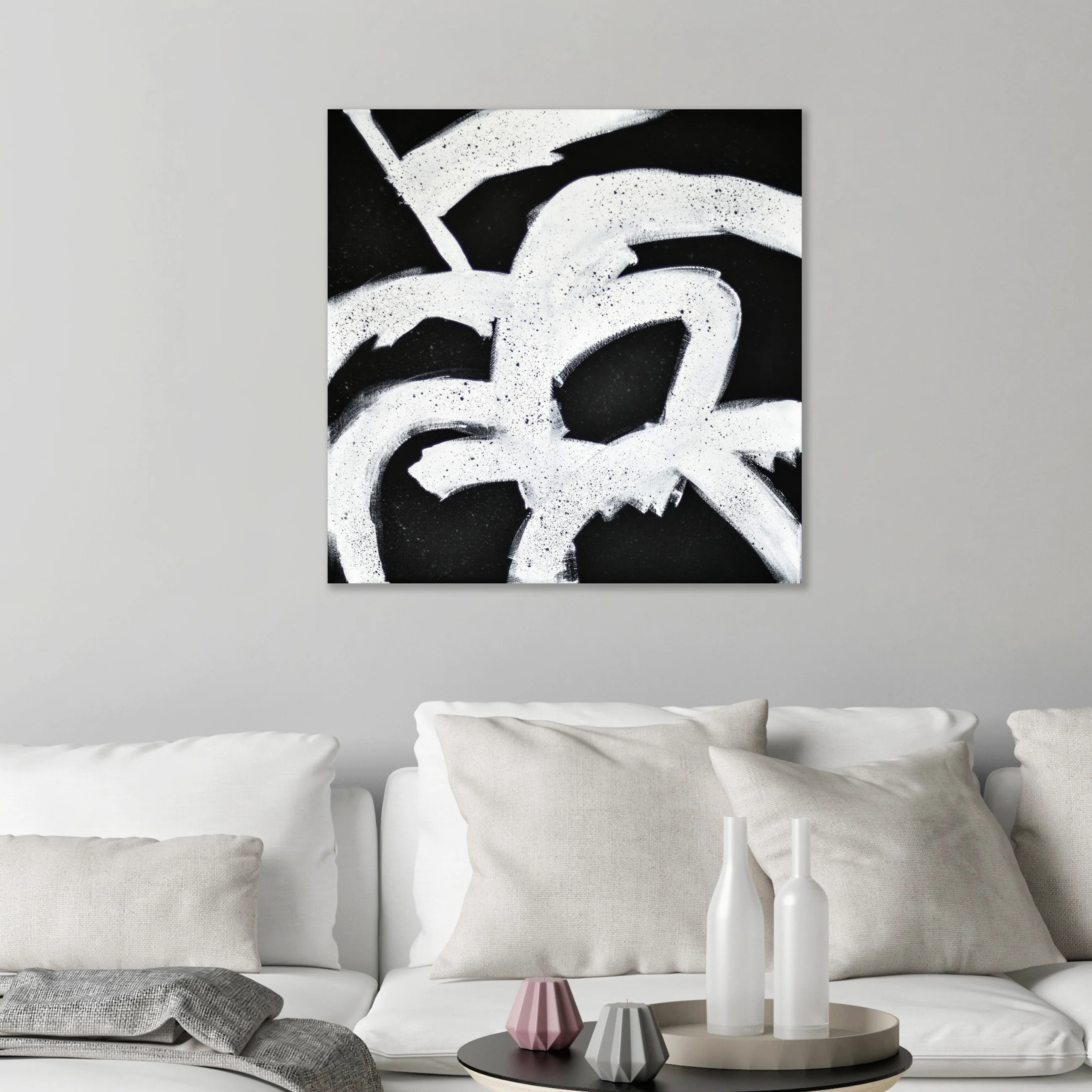 Abstract Painting | White And Black 4