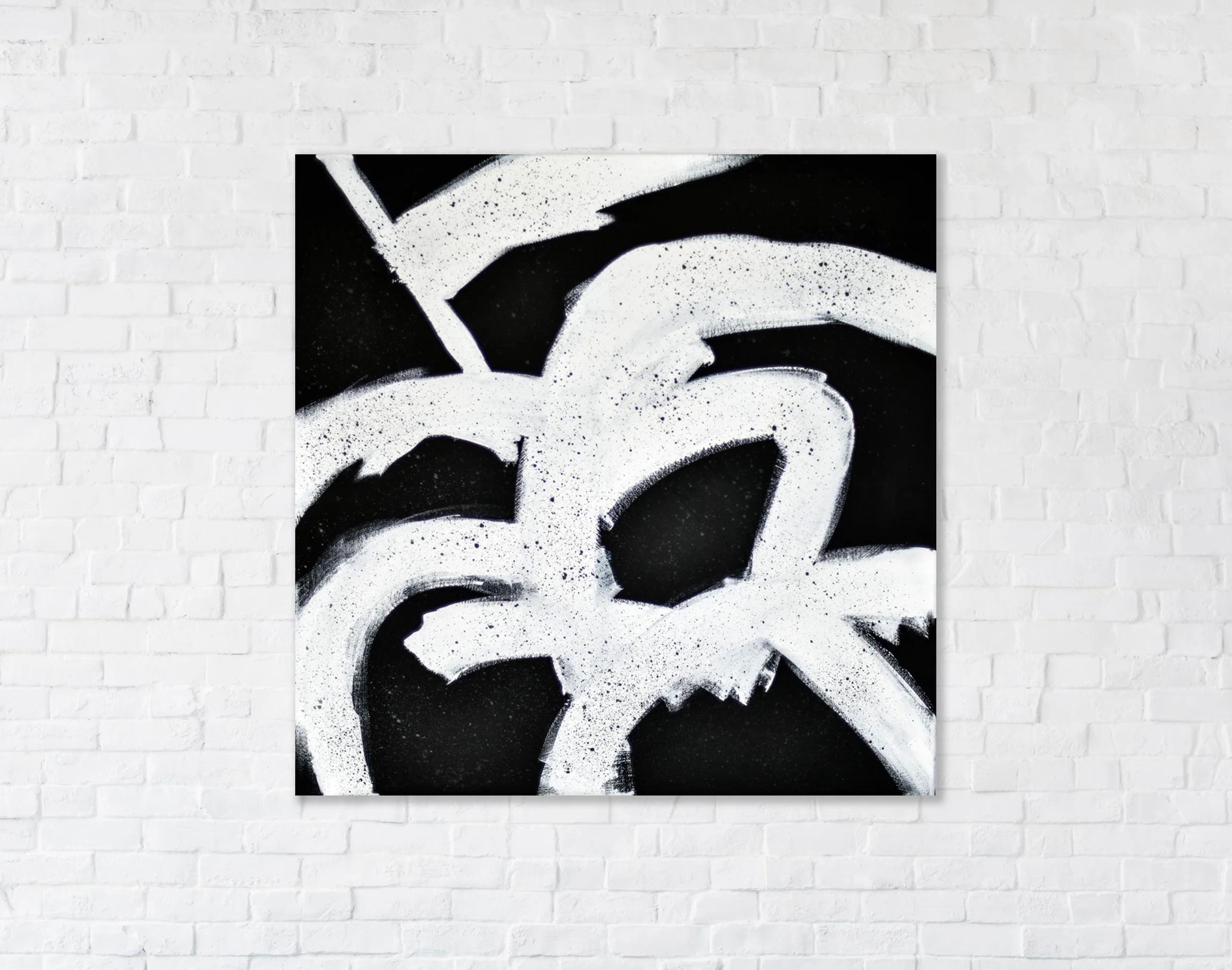 Abstract Painting | White And Black 4 - Image 4