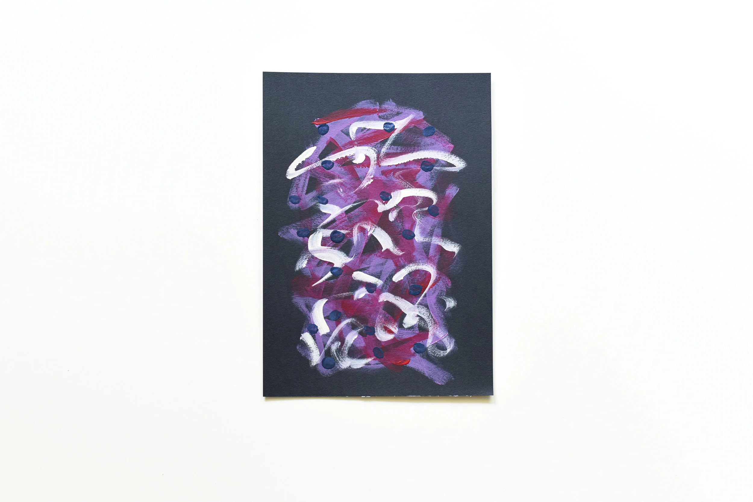 Painting on Paper | Black Art 3-1 - Image 3