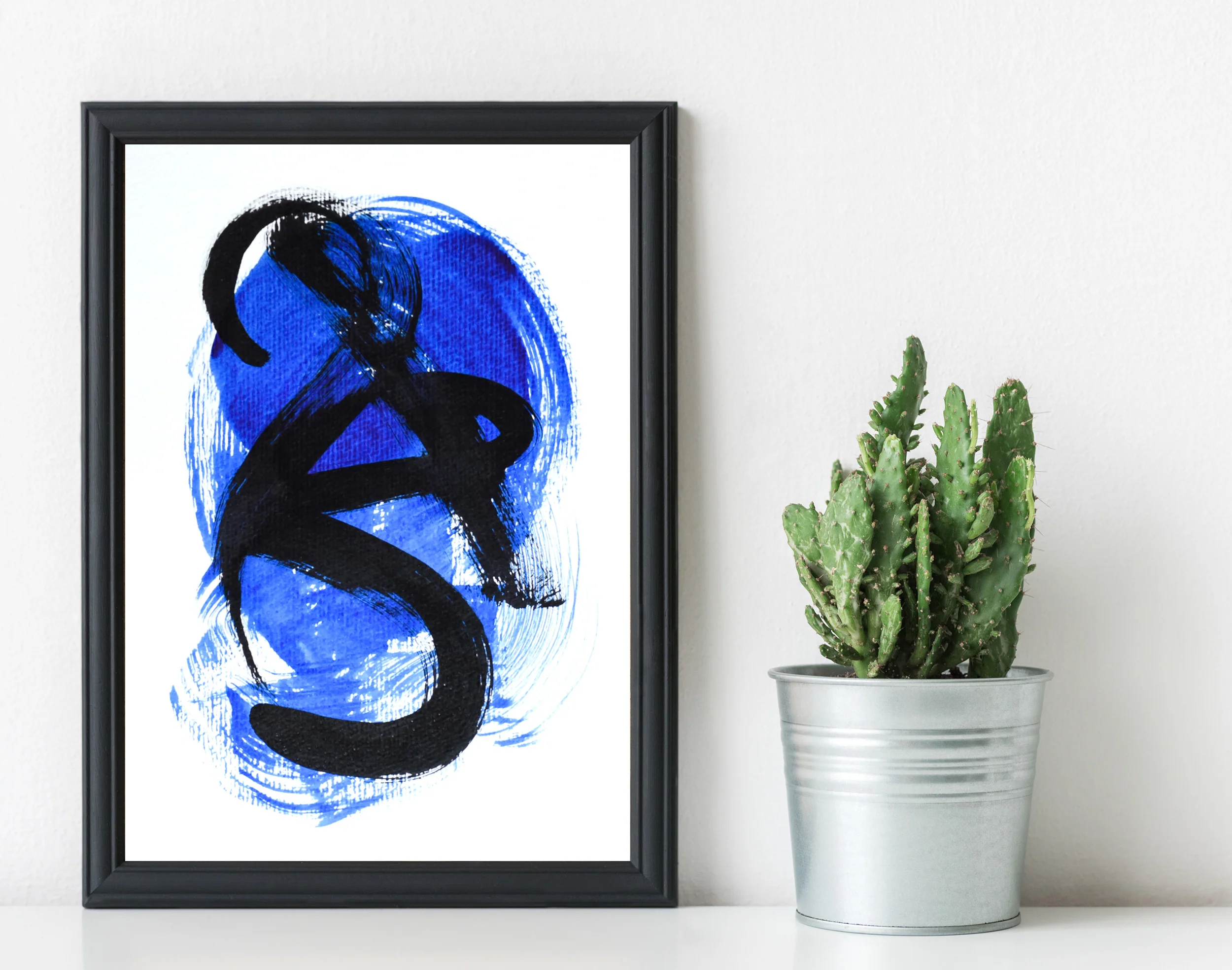 Painting on Paper | Small Blue Sign No. 10