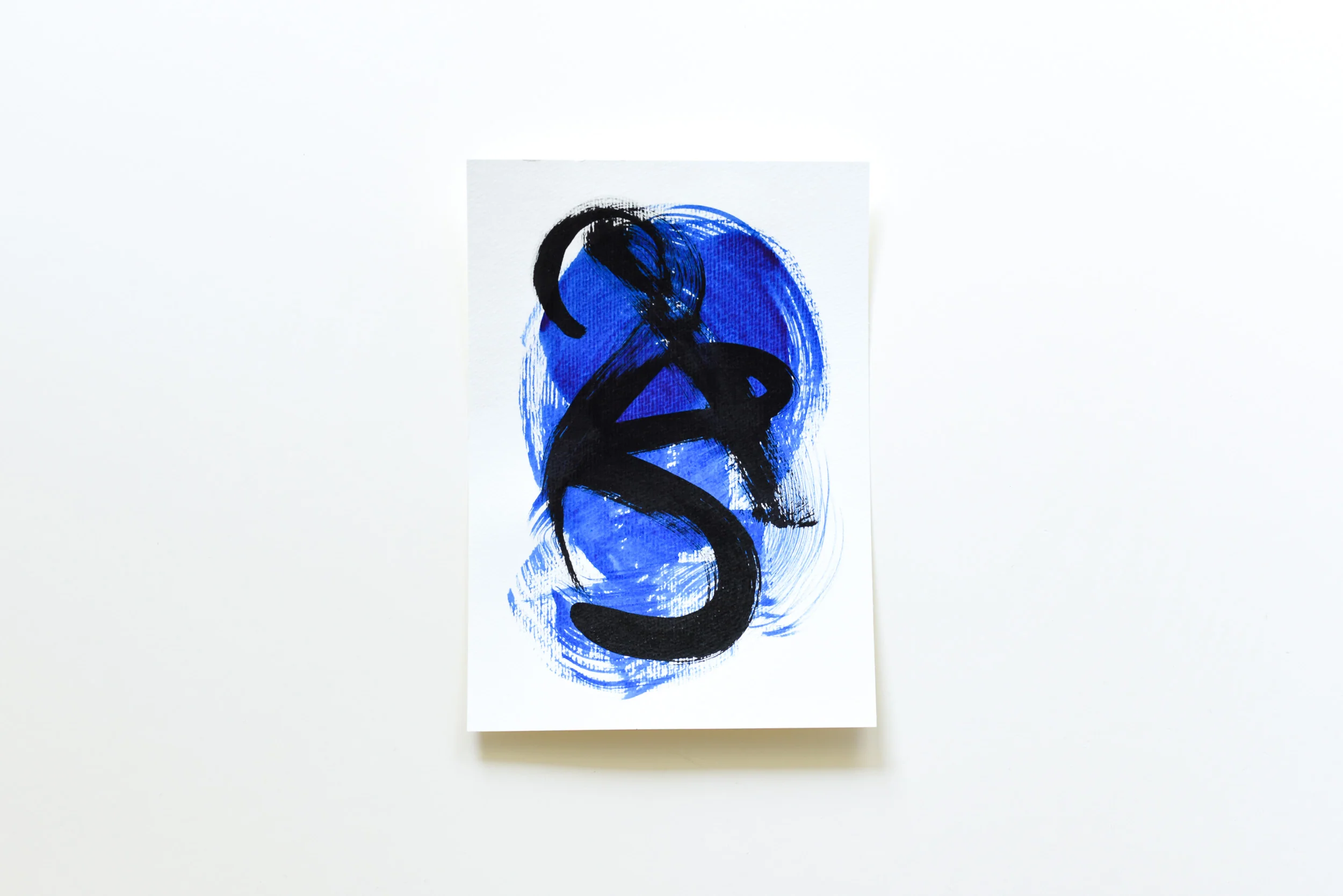 Painting on Paper | Small Blue Sign No. 10 - Image 3