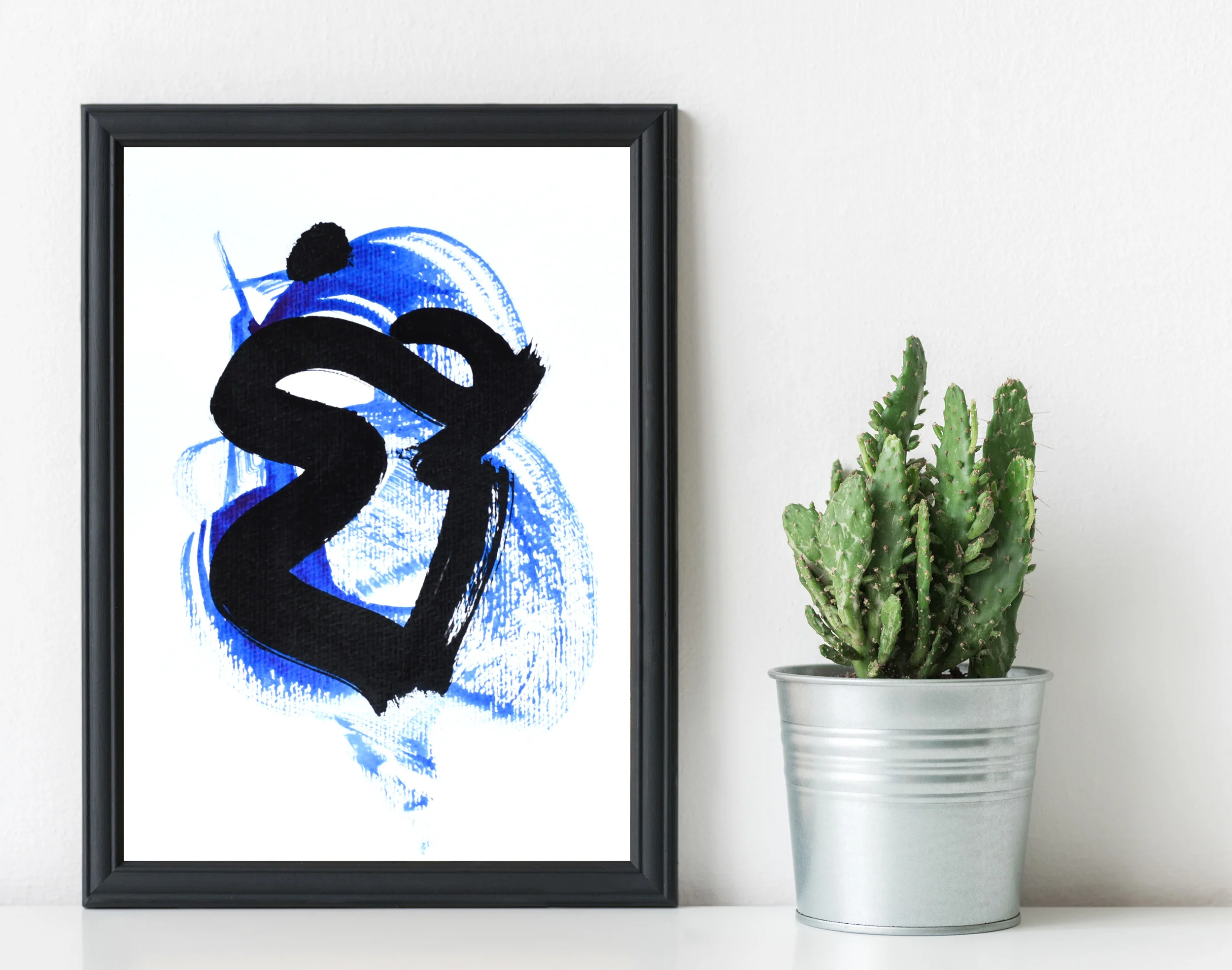 Painting on Paper | Small Blue Sign No. 7