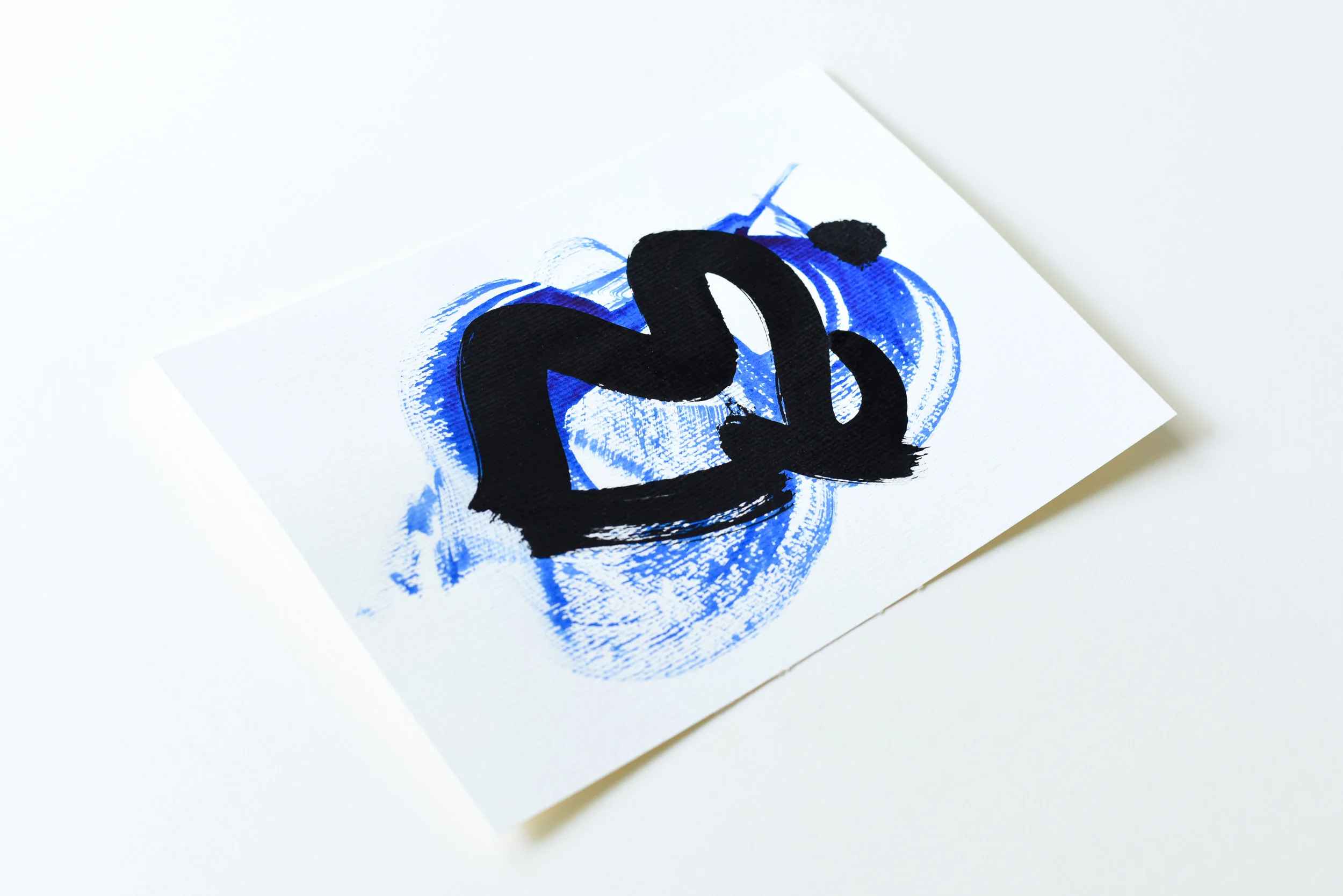 Painting on Paper | Small Blue Sign No. 7 - Image 2