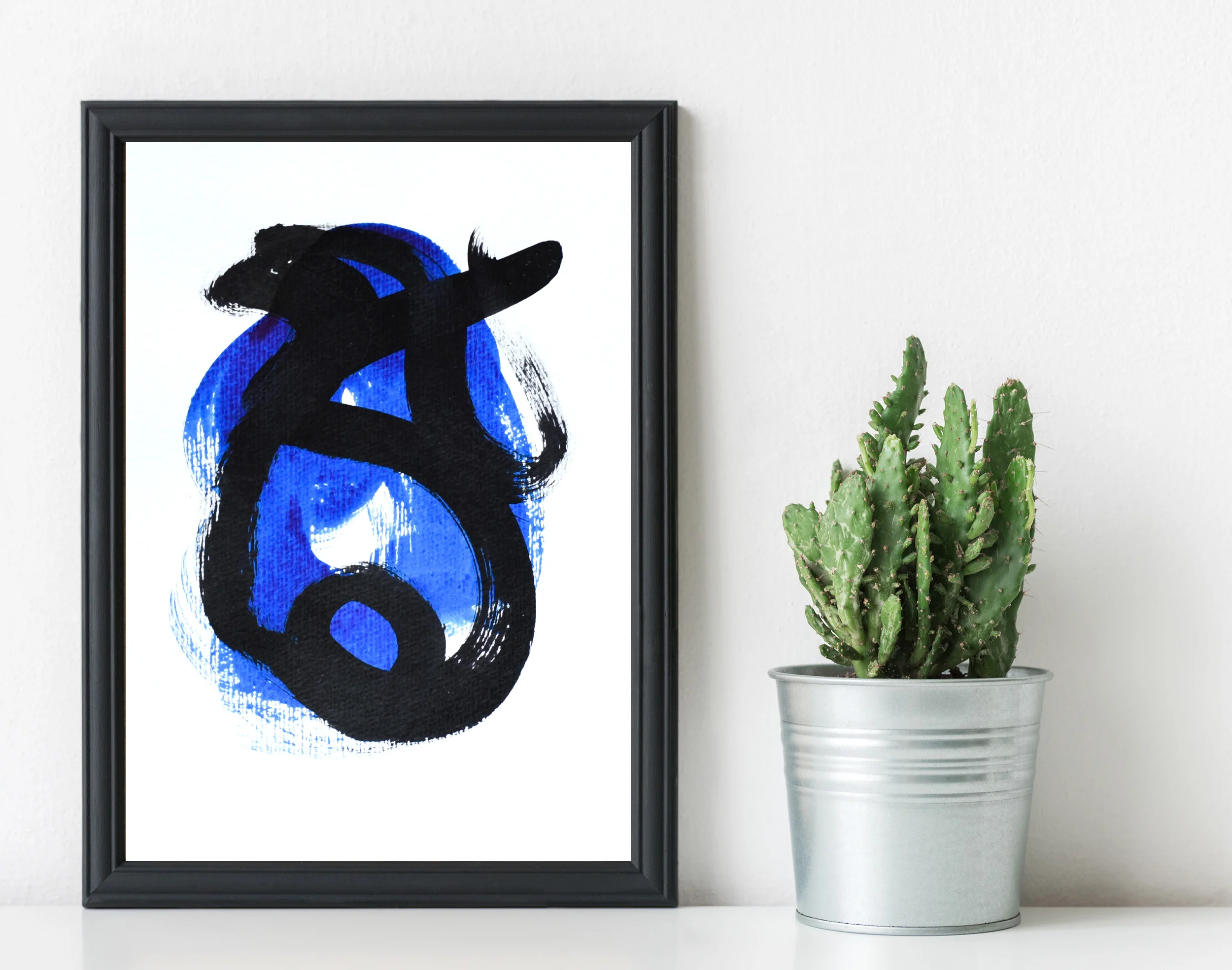Painting on Paper | Small Blue Sign No. 8