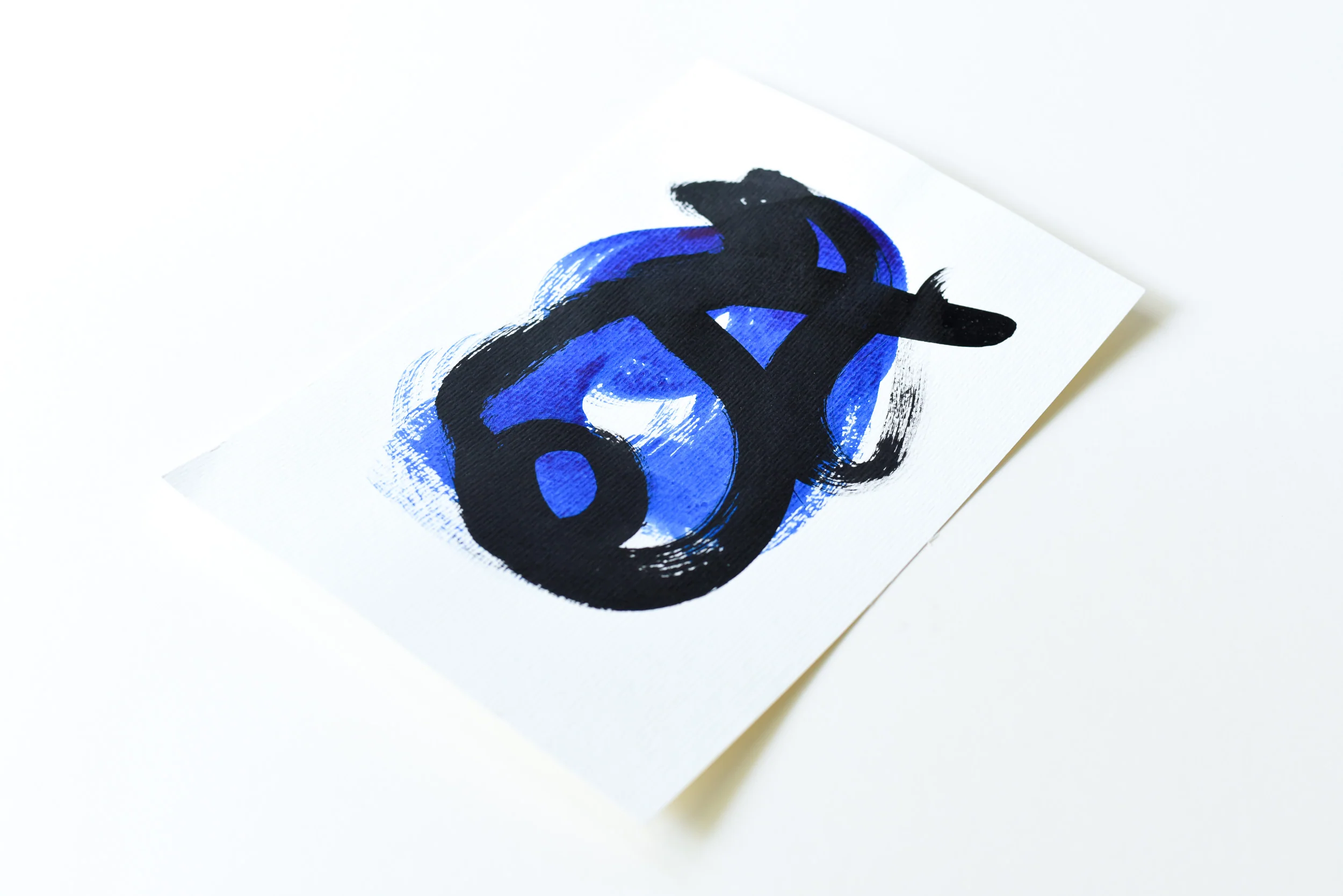 Painting on Paper | Small Blue Sign No. 8 - Image 2