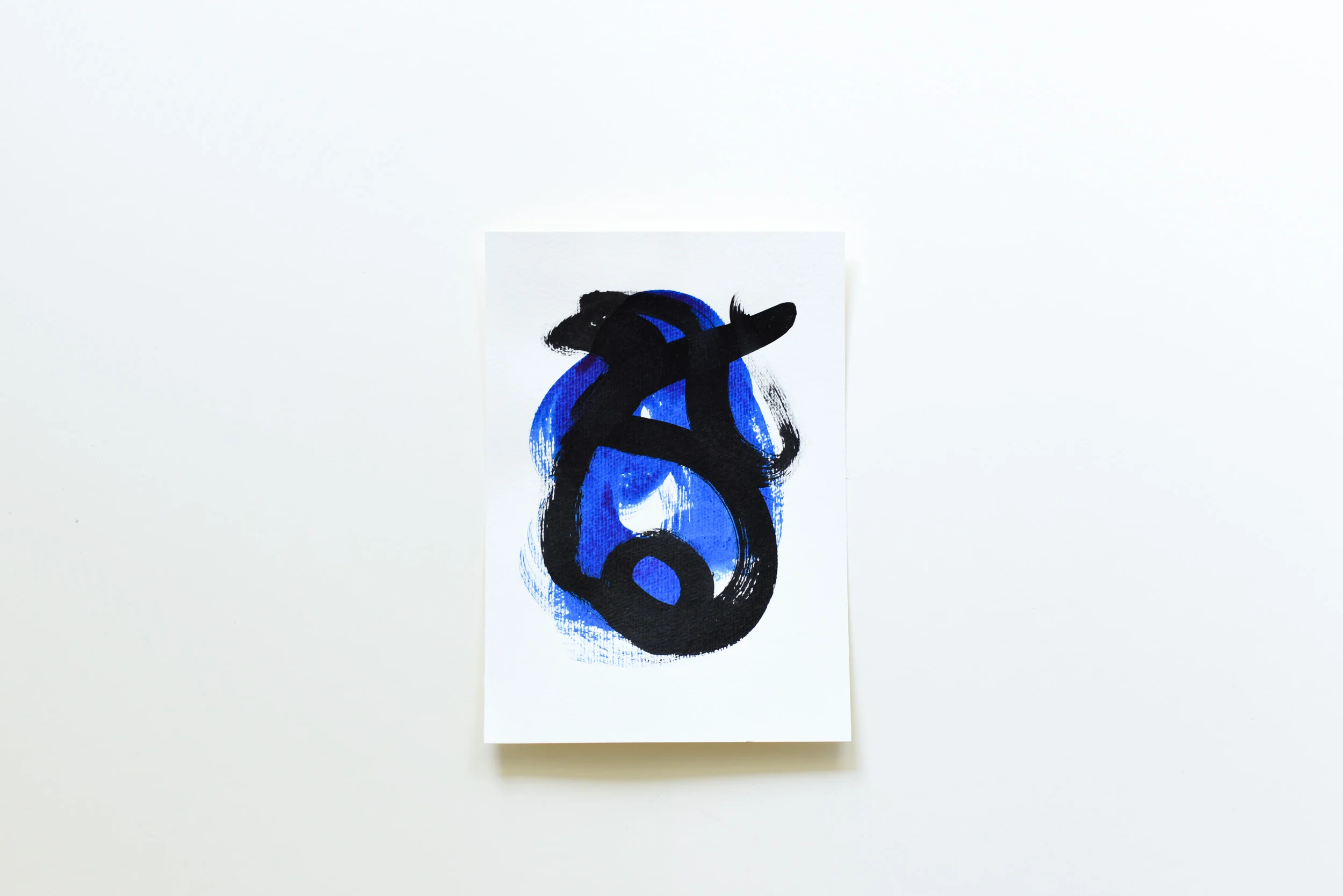 Painting on Paper | Small Blue Sign No. 8 - Image 3