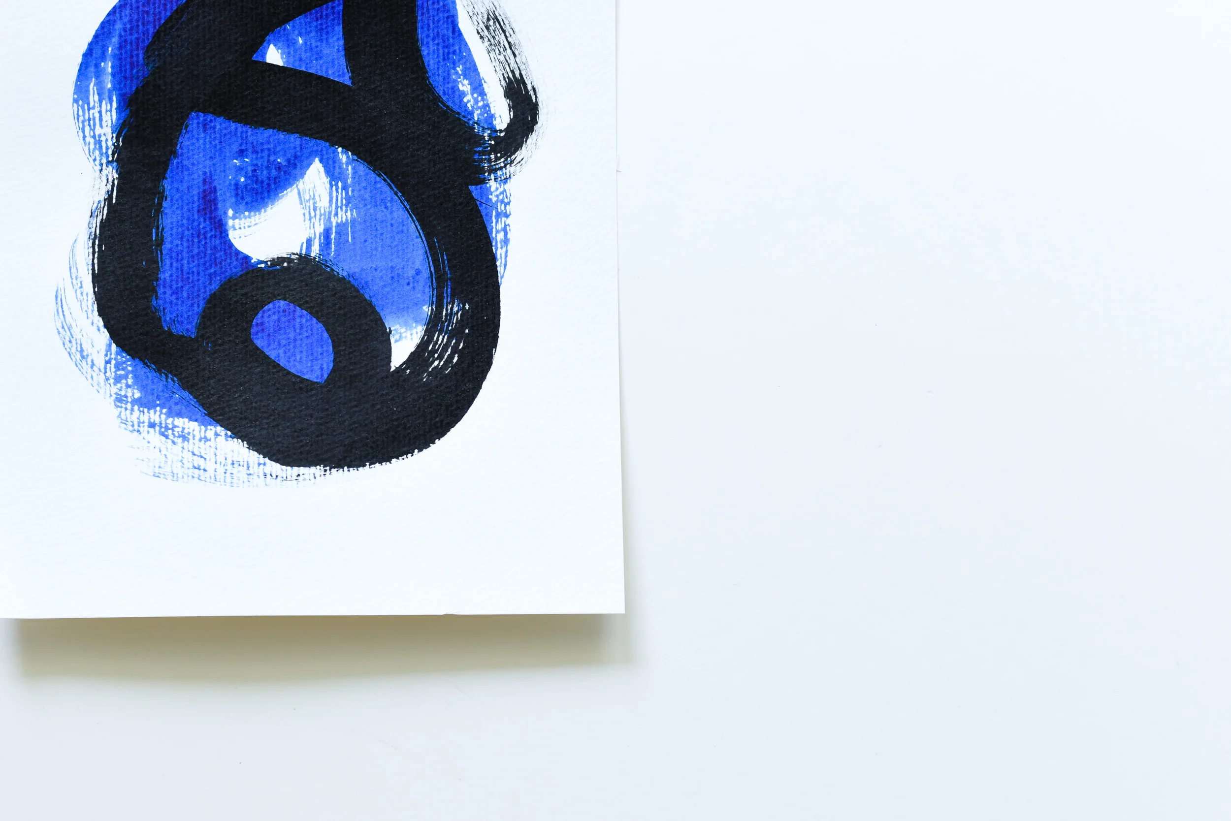Painting on Paper | Small Blue Sign No. 8 - Image 4