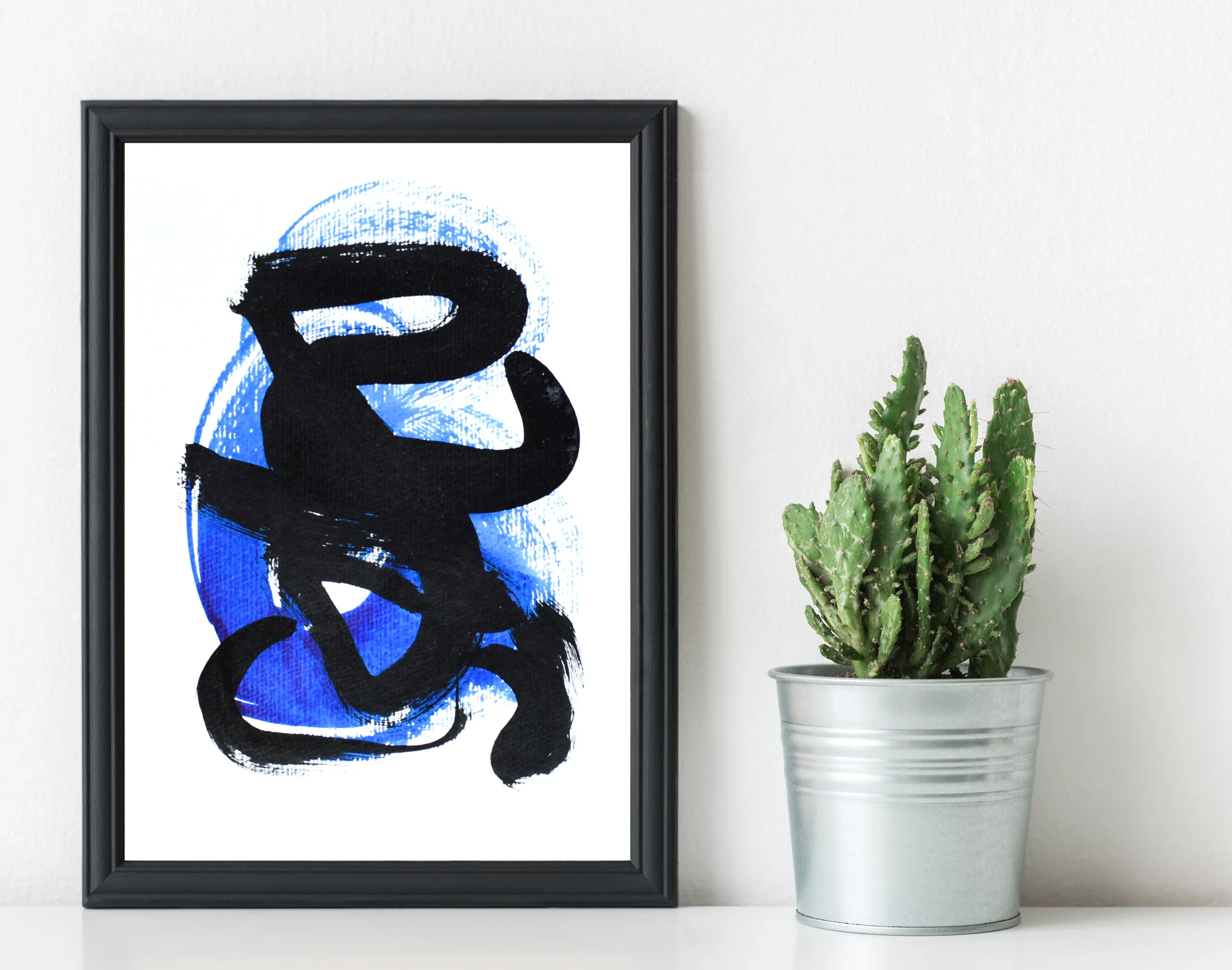 Painting on Paper | Small Blue Sign No. 9