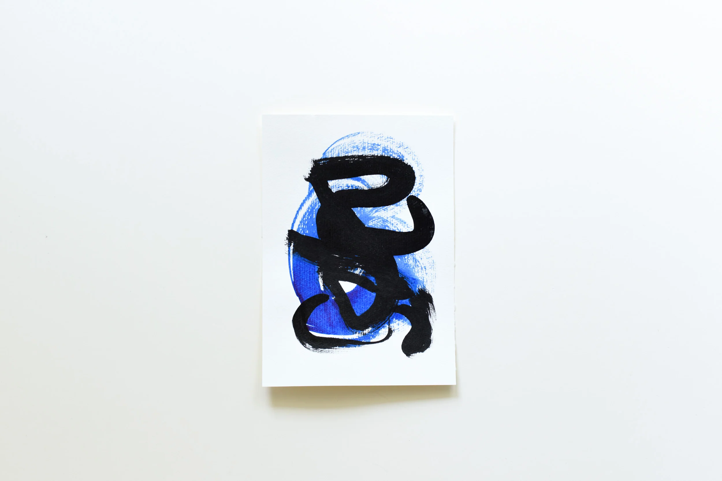 Painting on Paper | Small Blue Sign No. 9 - Image 3