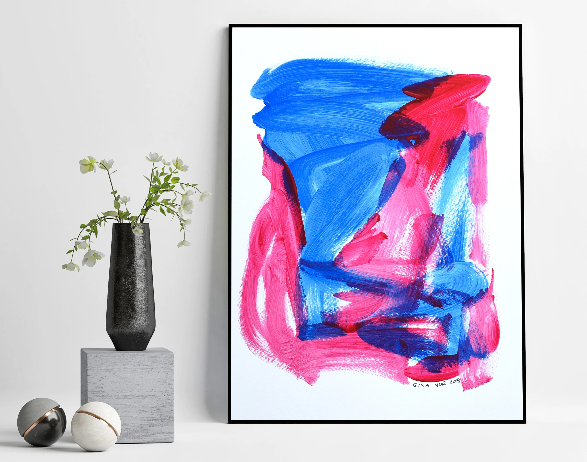 Painting on Paper | Sky and Cherries 1