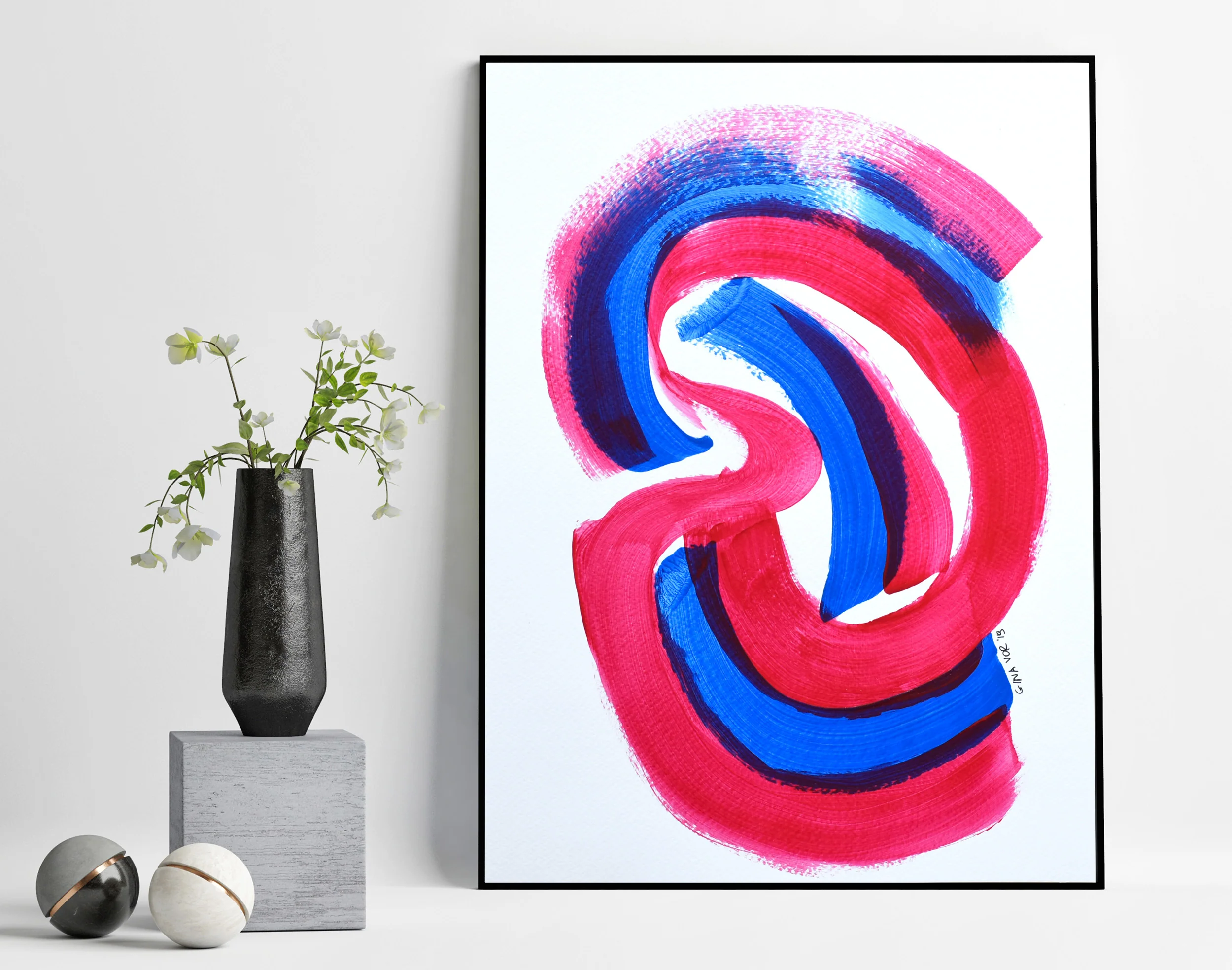 Painting on Paper | Sky and Cherries 2