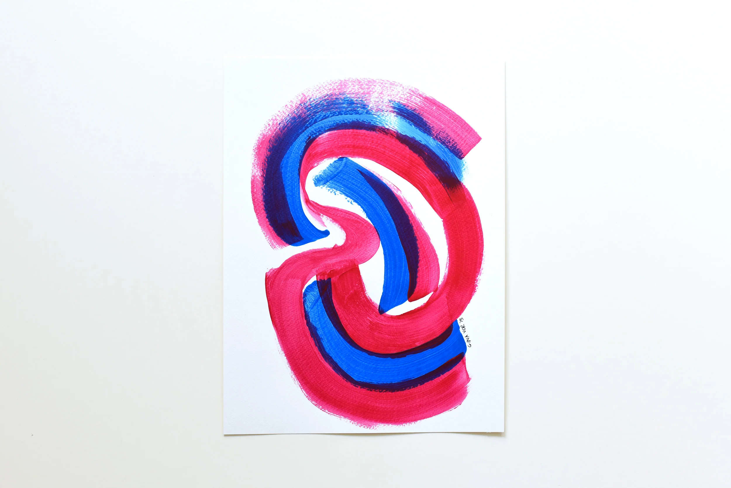 Painting on Paper | Sky and Cherries 2 - Image 3