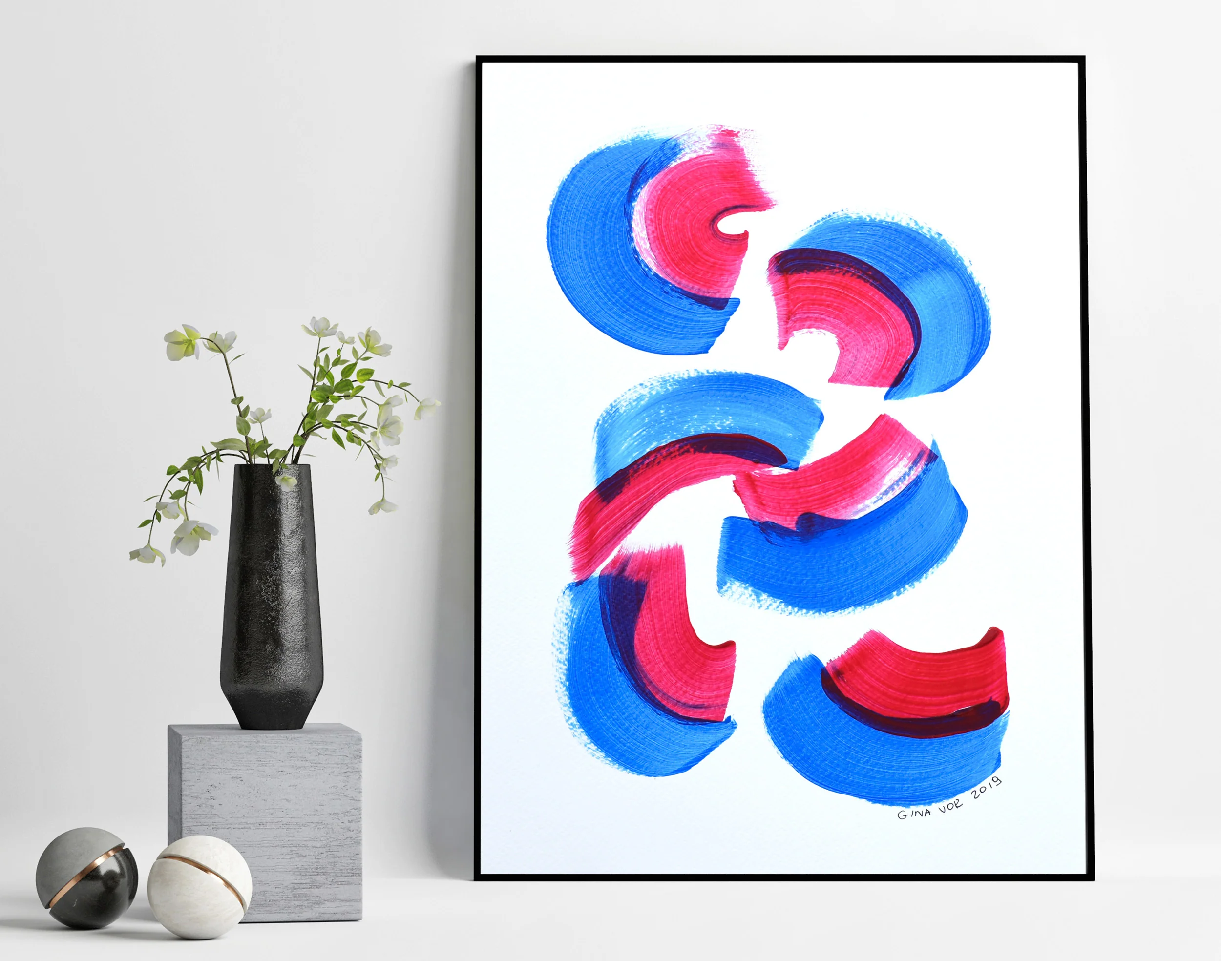 Painting on Paper | Sky and Cherries 4