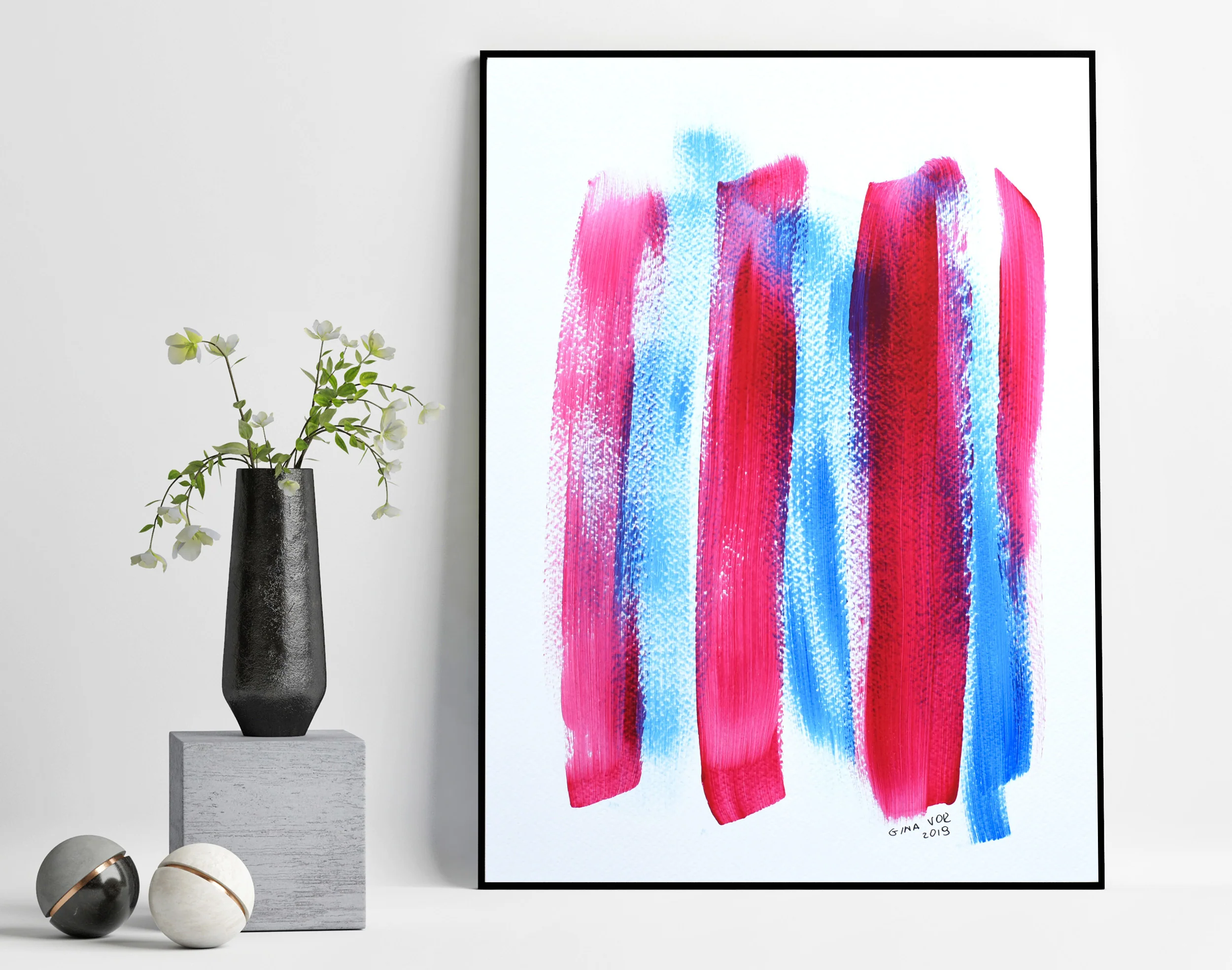 Painting on Paper | Sky and Cherries 5