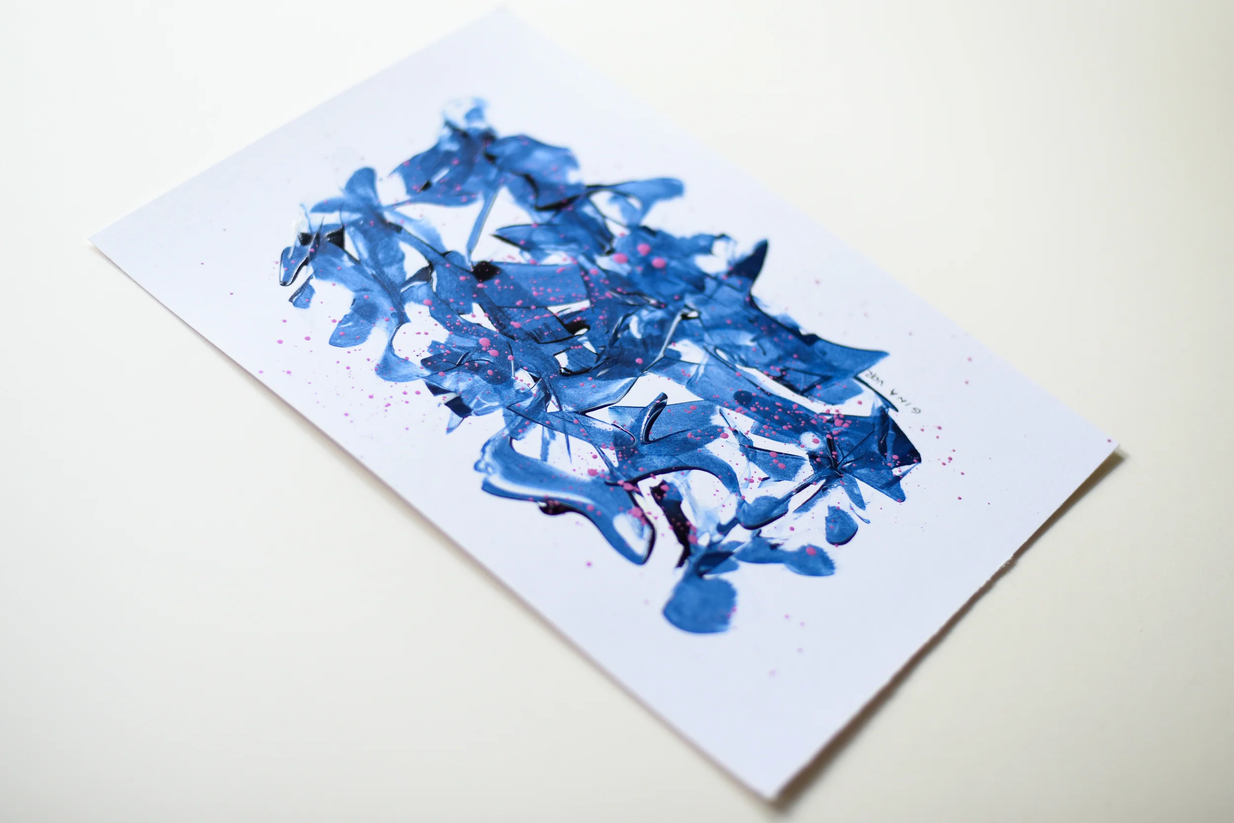 Painting on Paper | Prussian Blue 1 - Image 2