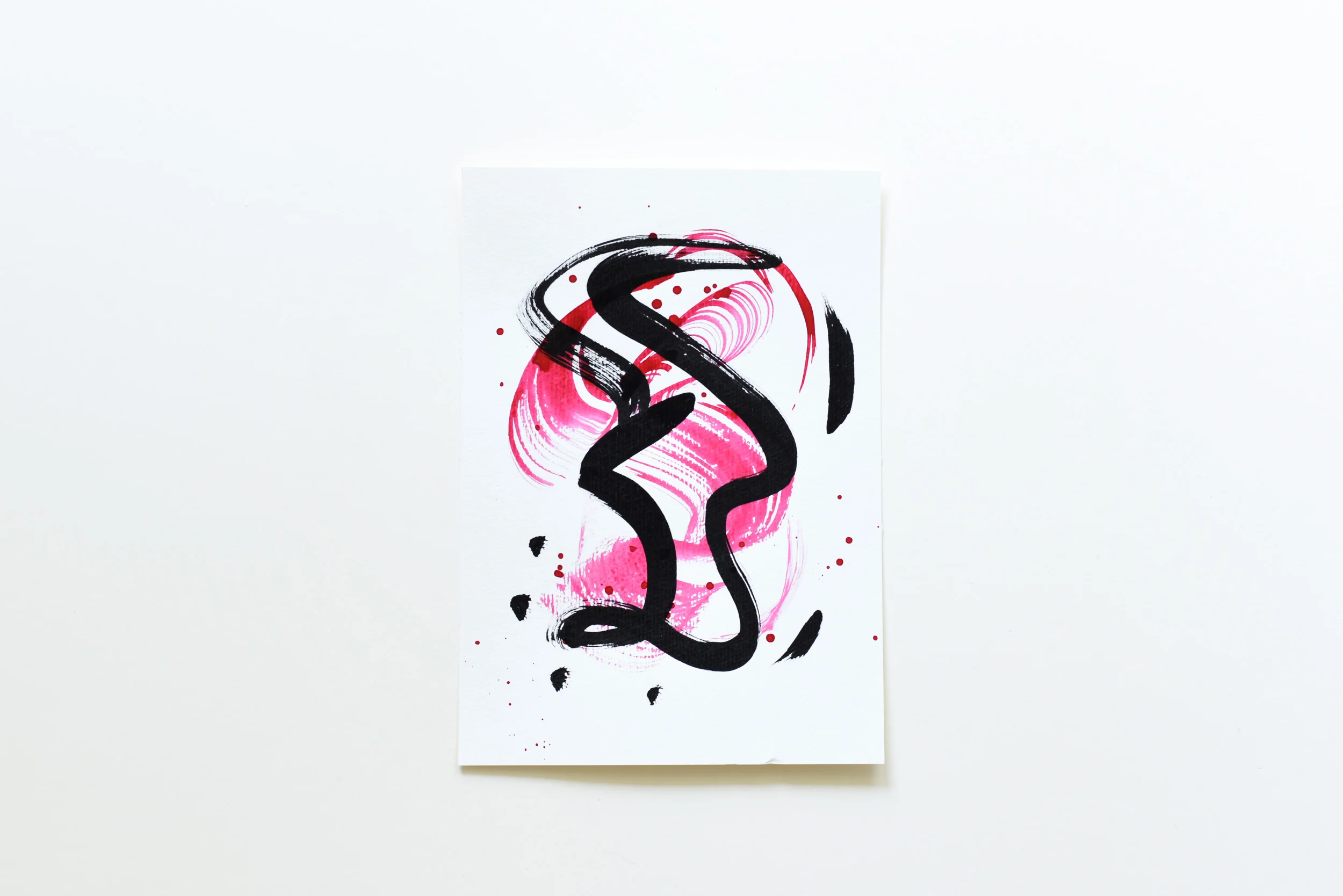Painting on Paper | Small Red Sign No. 2 - Image 3
