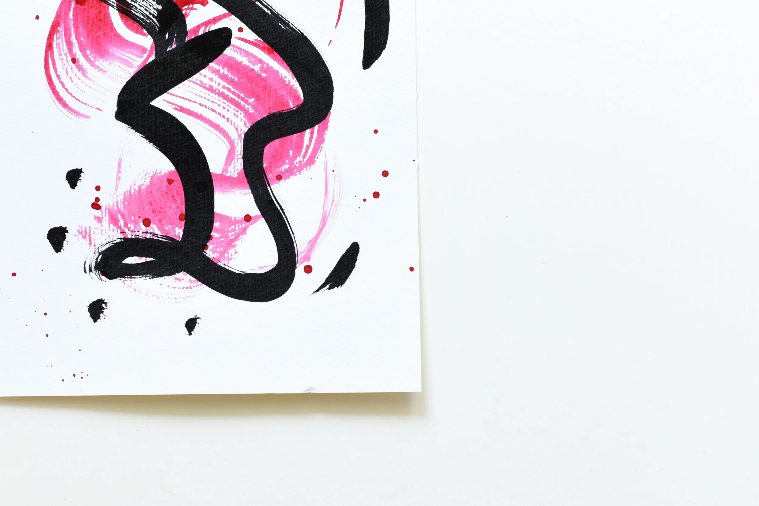 Painting on Paper | Small Red Sign No. 2 - Image 4