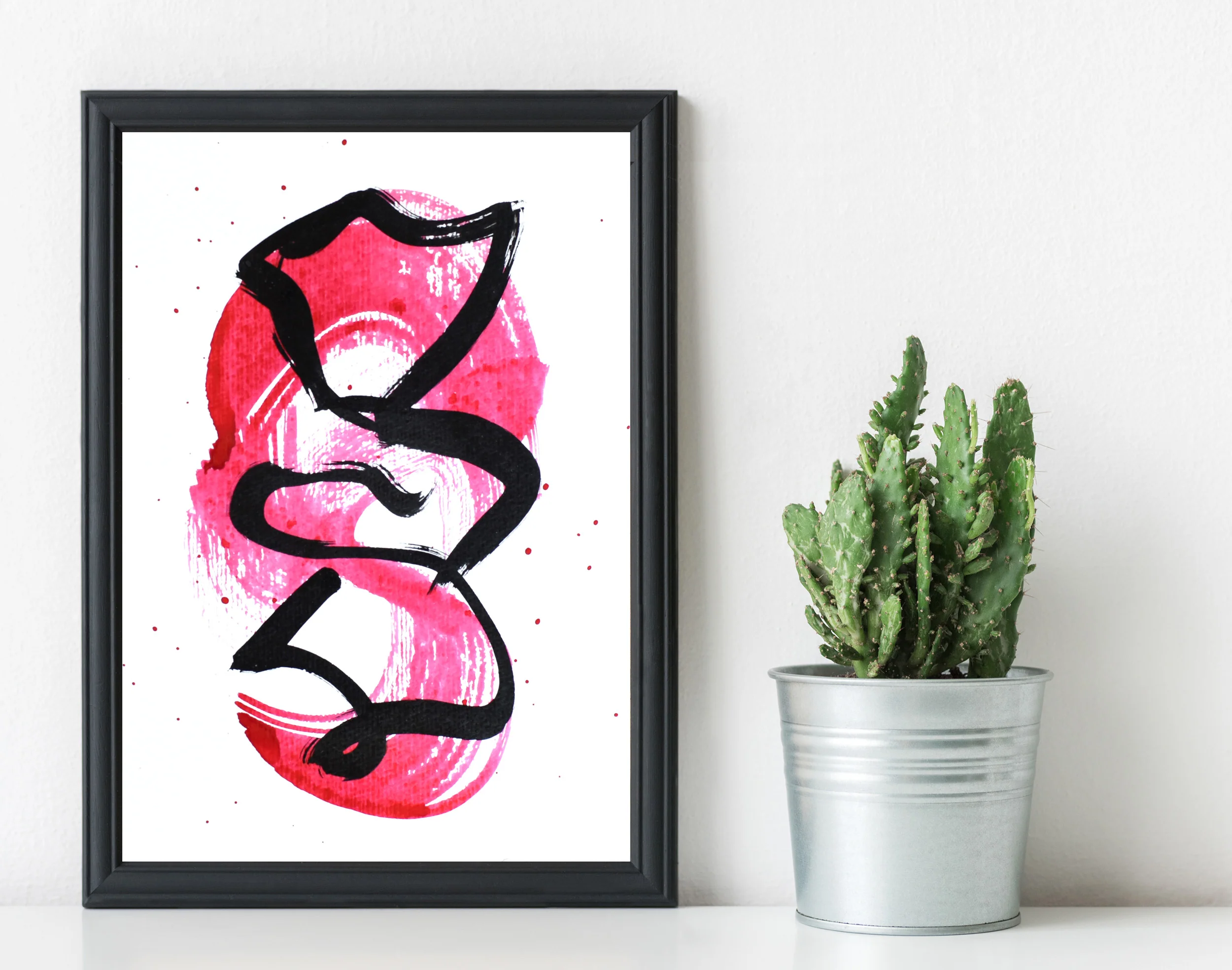 Painting on Paper | Small Red Sign No. 3