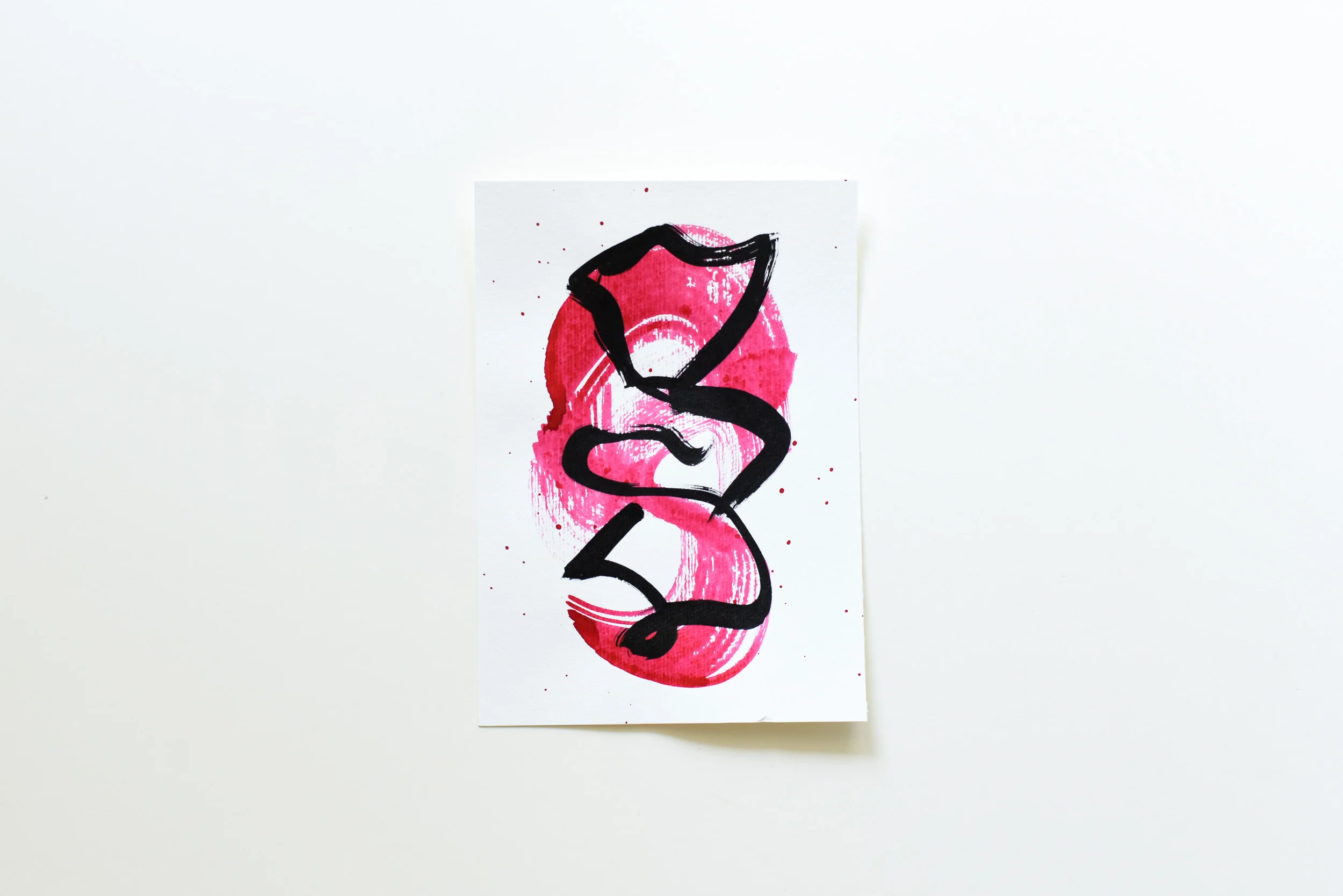 Painting on Paper | Small Red Sign No. 3 - Image 3