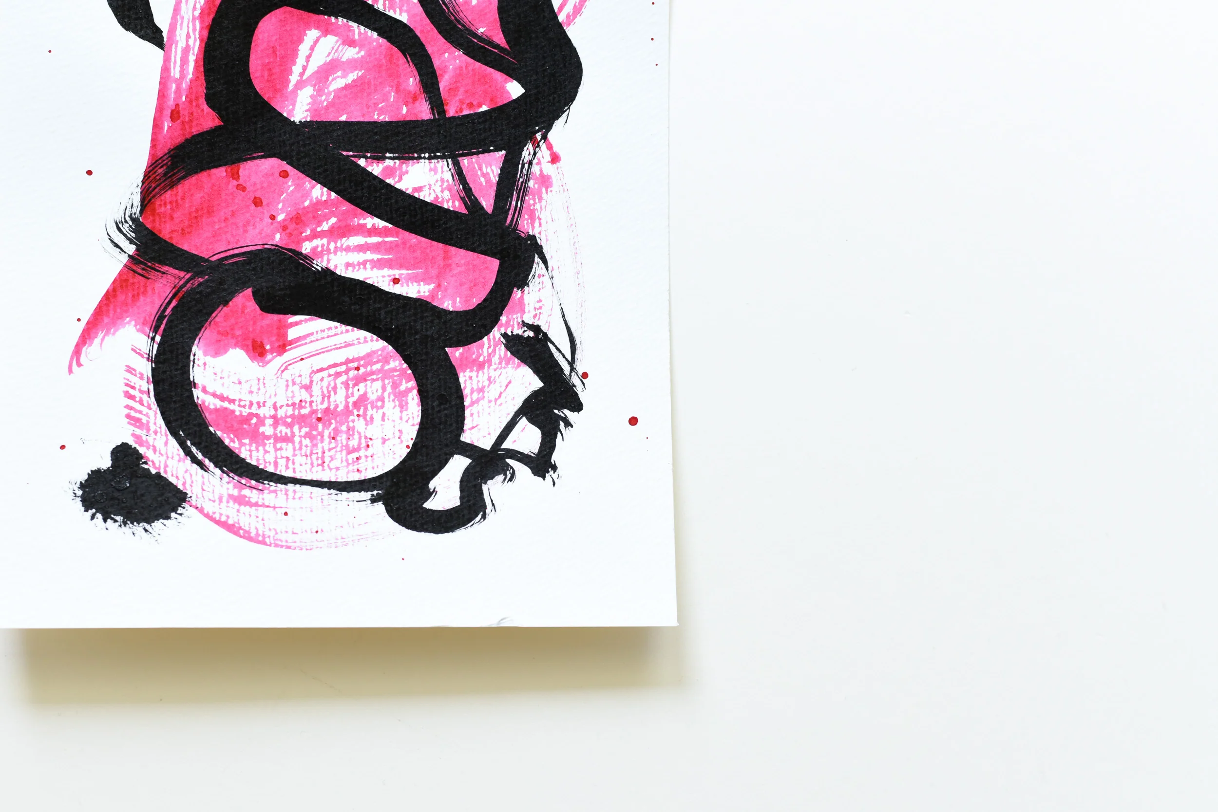 Painting on Paper | Small Red Sign No. 4 - Image 4