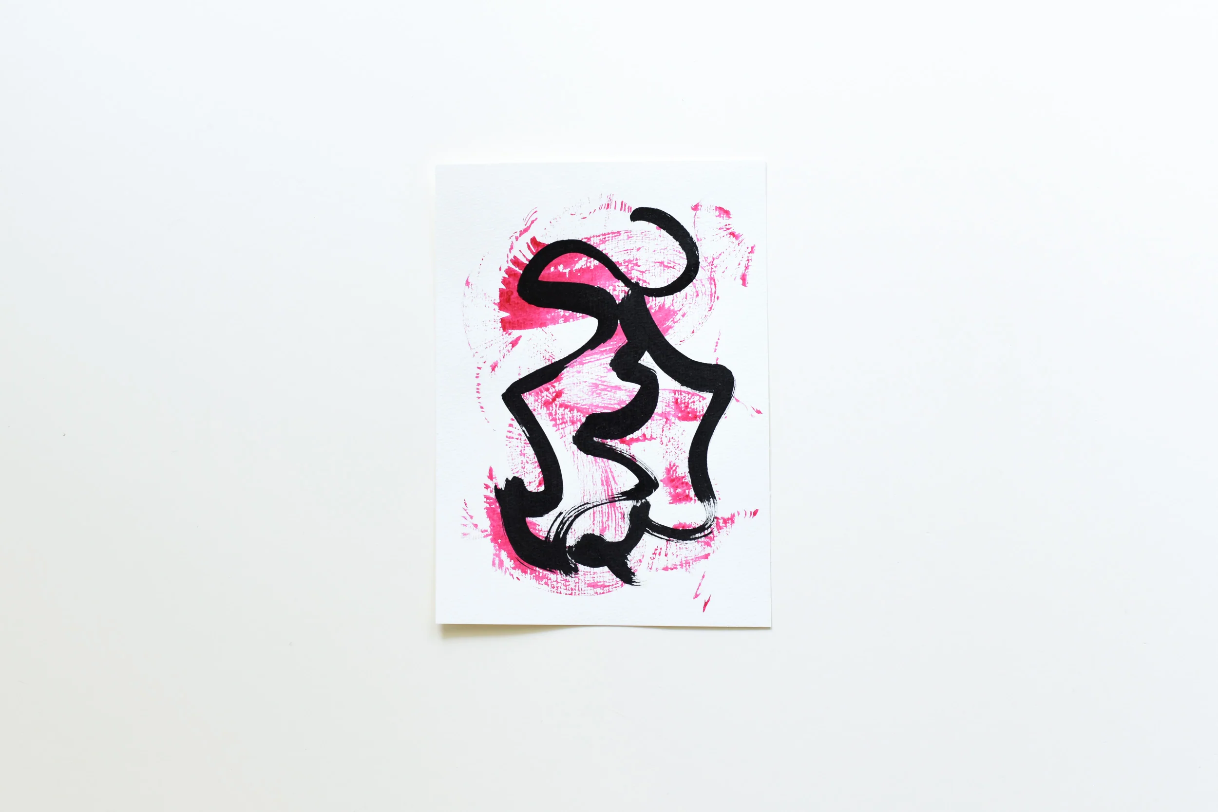 Painting on Paper | Small Red Sign No. 5 - Image 3