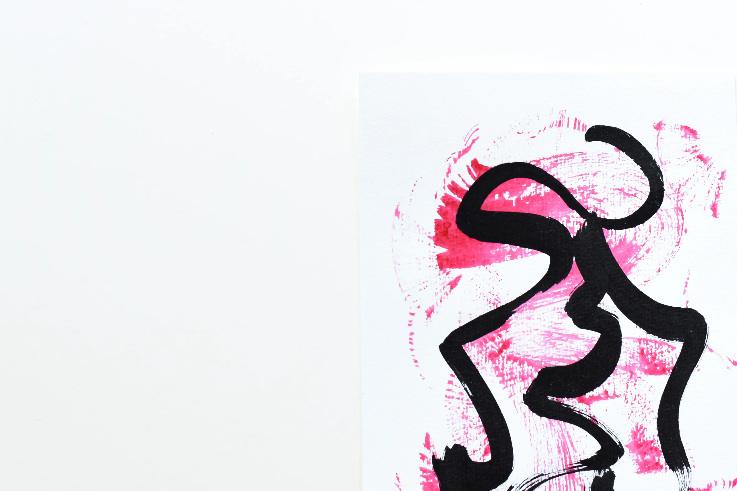 Painting on Paper | Small Red Sign No. 5 - Image 4