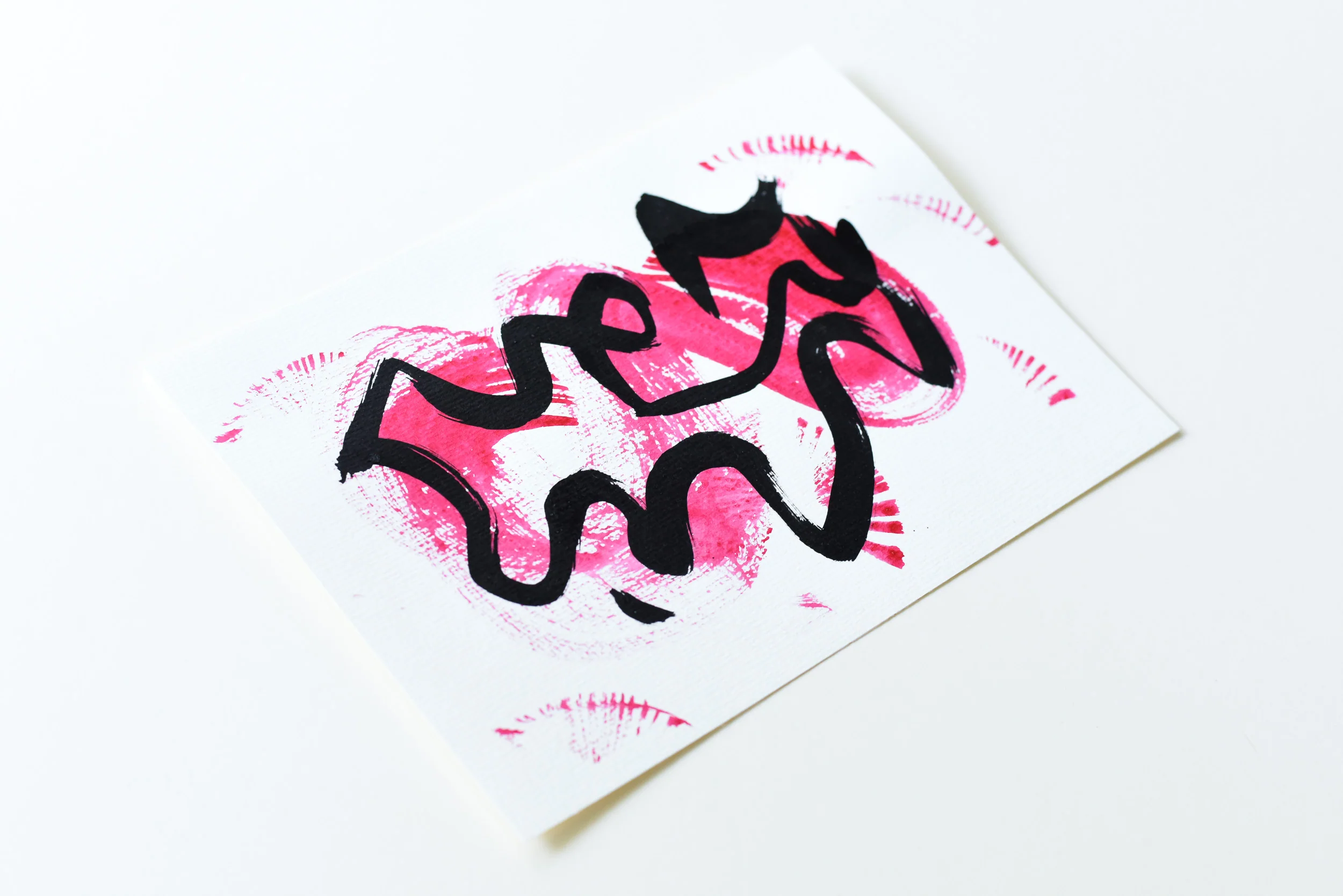 Painting on Paper | Small Red Sign No. 6 - Image 2