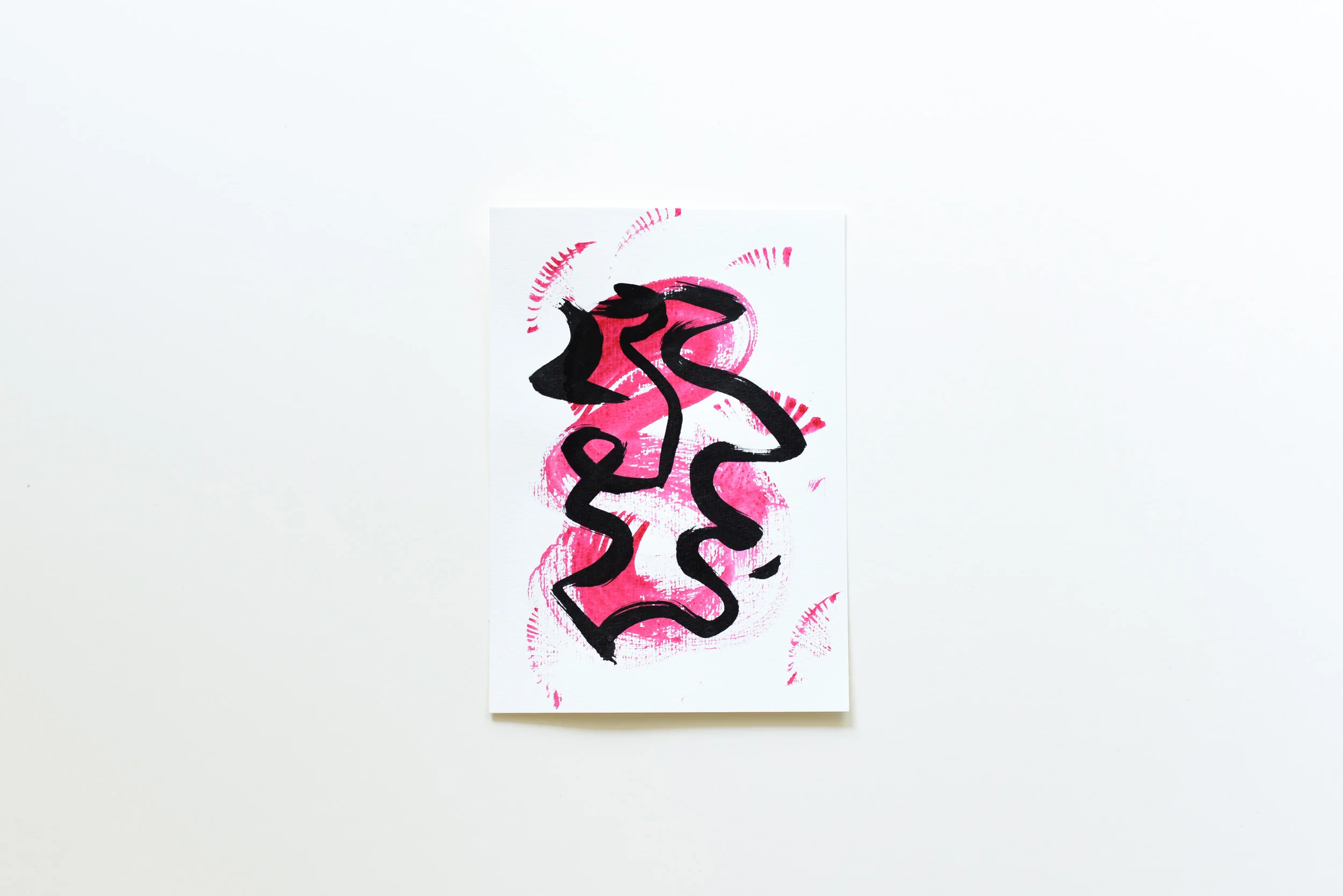 Painting on Paper | Small Red Sign No. 6 - Image 3