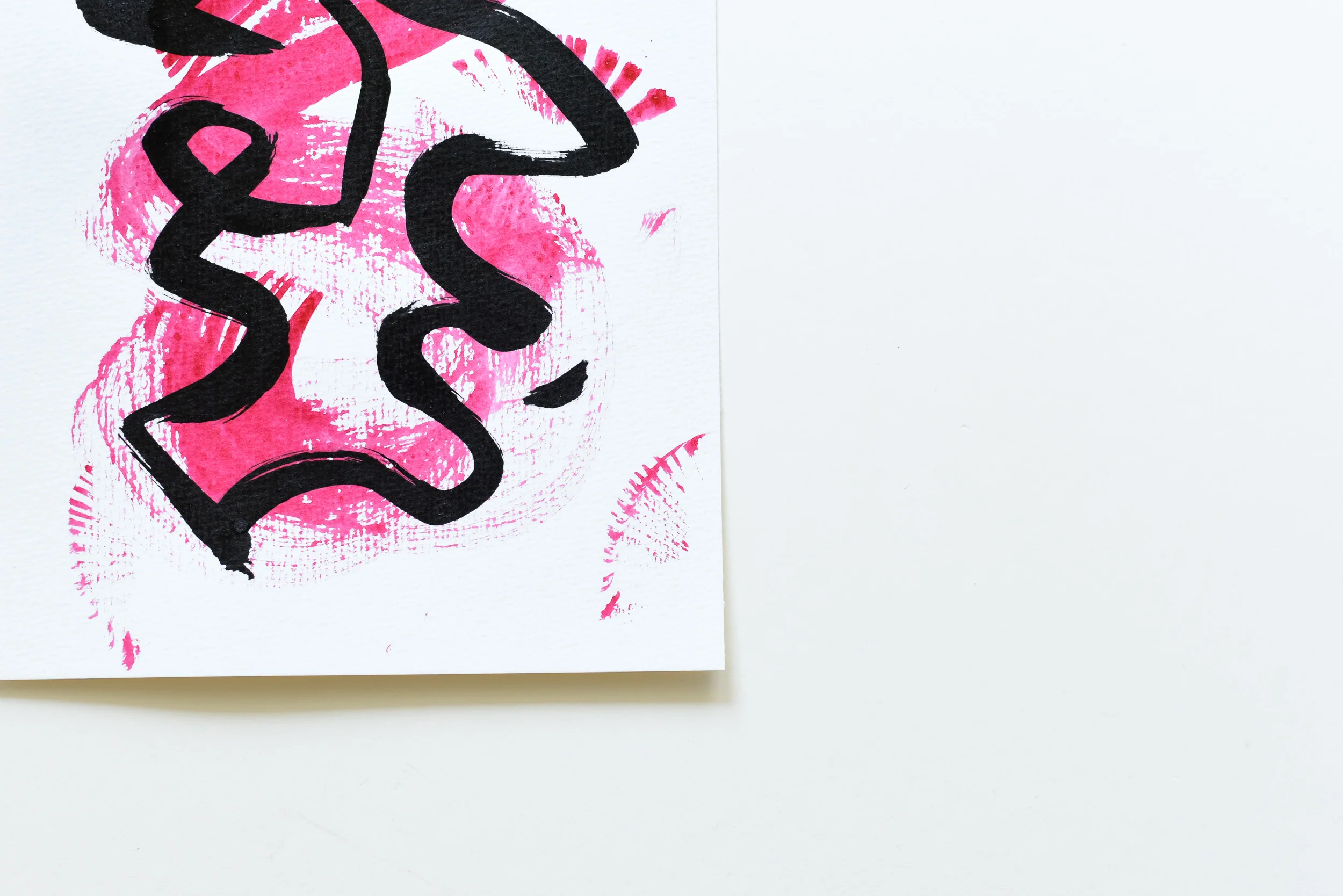 Painting on Paper | Small Red Sign No. 6 - Image 4