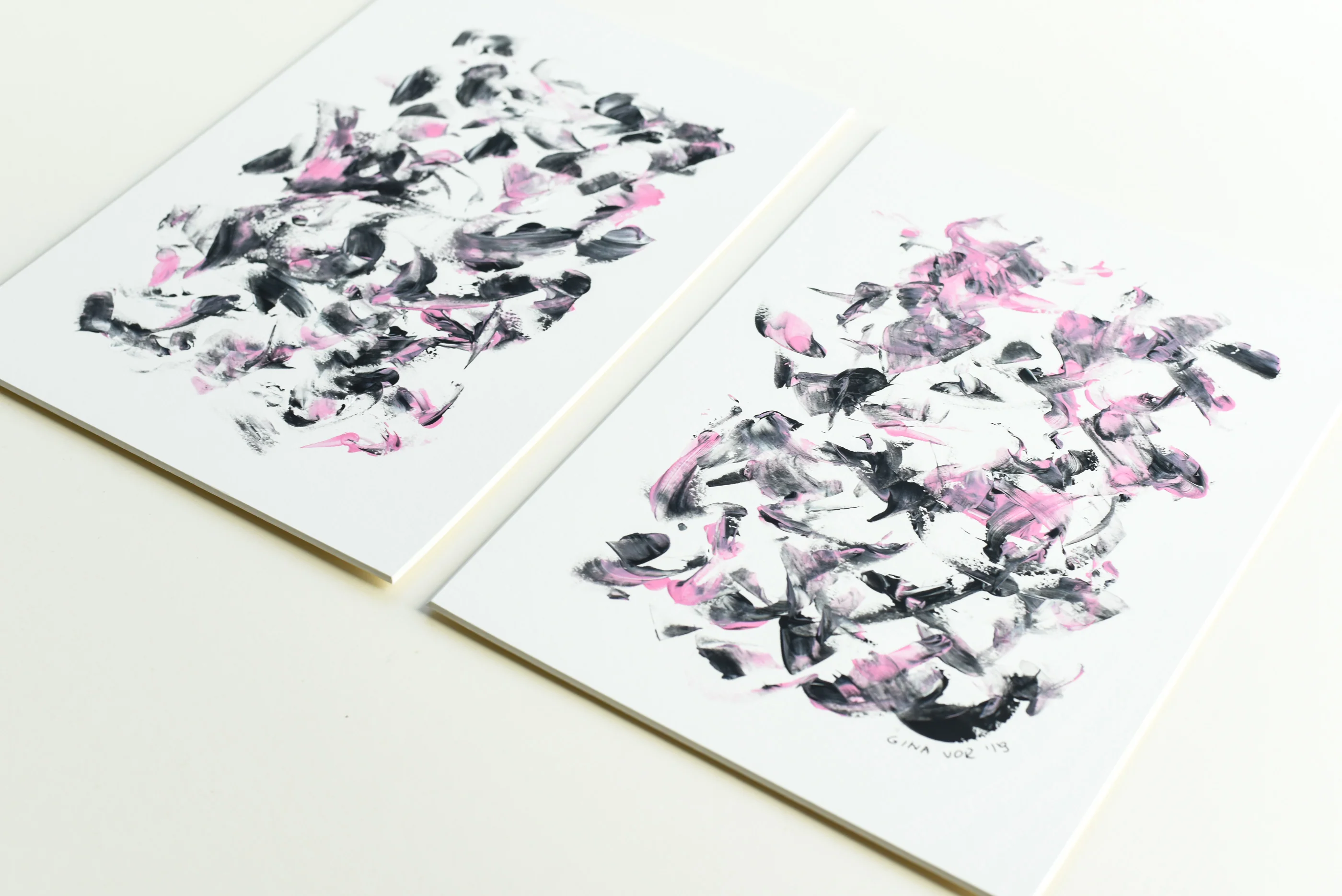 Paintings on Cardboard | Set of Two - Image 3