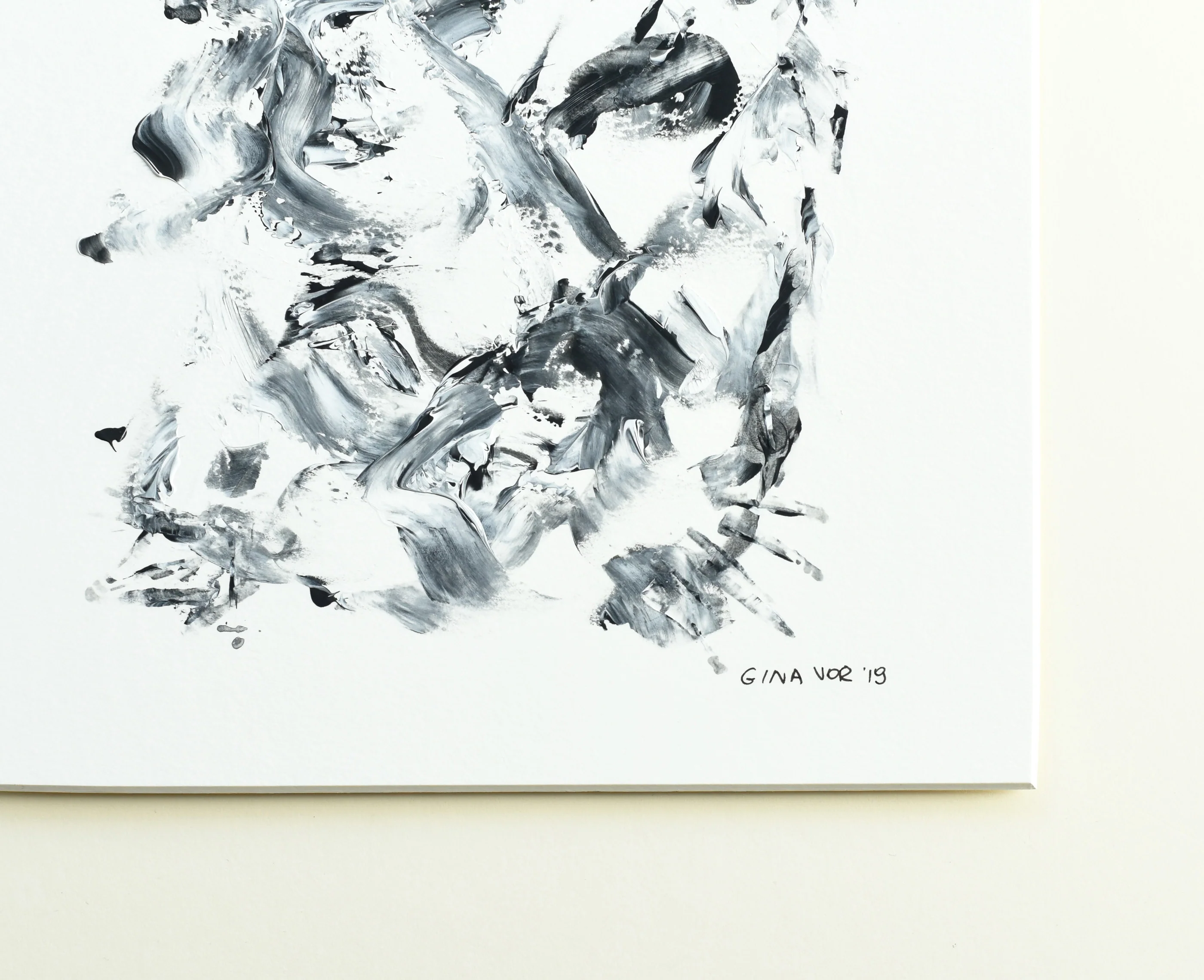 Paintings on Cardboard | Two Black & White Dreams - Image 4