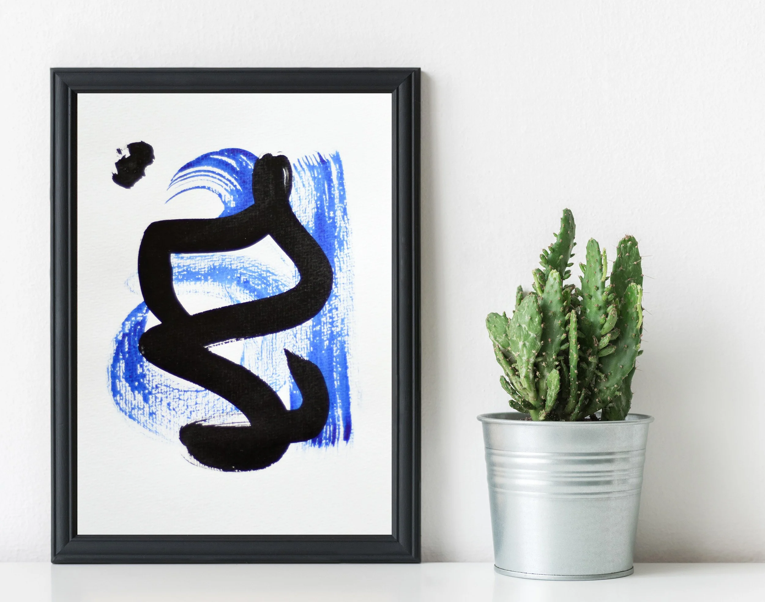 Painting on Paper | Small Blue Sign No. 1