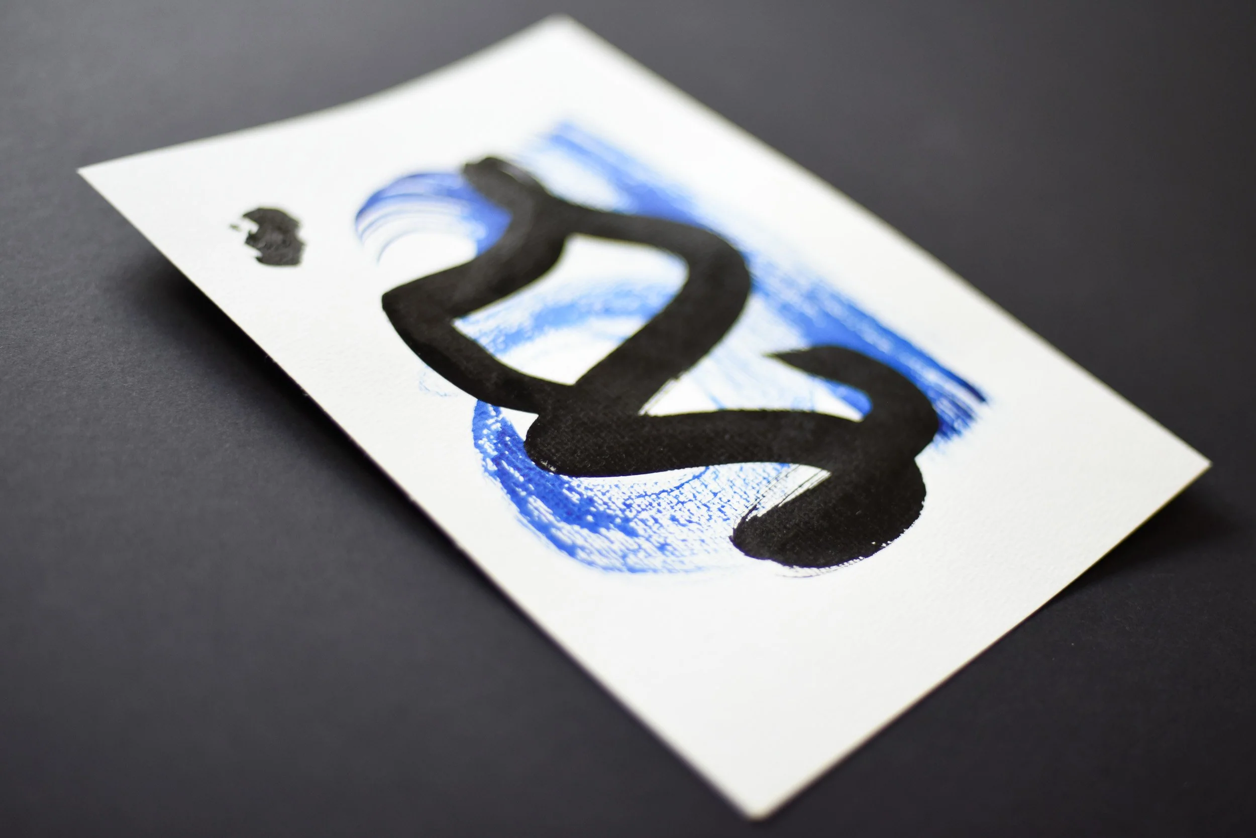 Painting on Paper | Small Blue Sign No. 1 - Image 2
