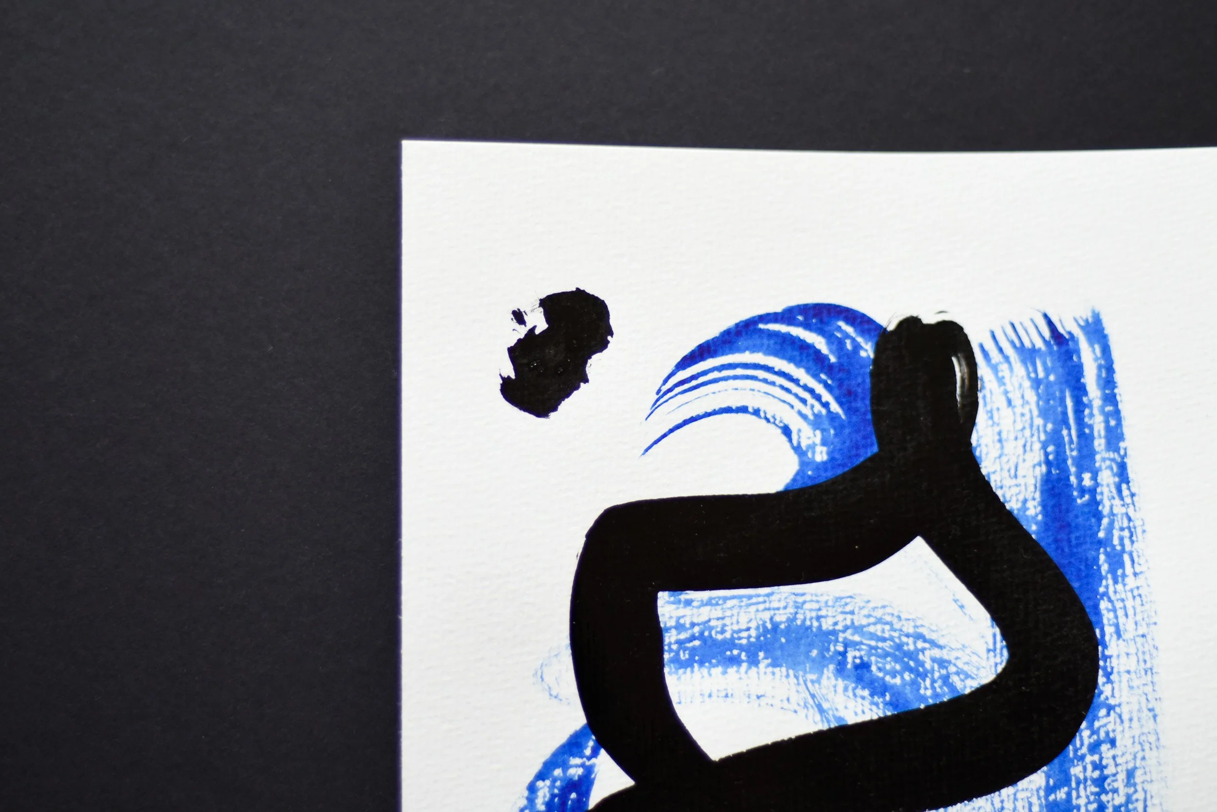 Painting on Paper | Small Blue Sign No. 1 - Image 4