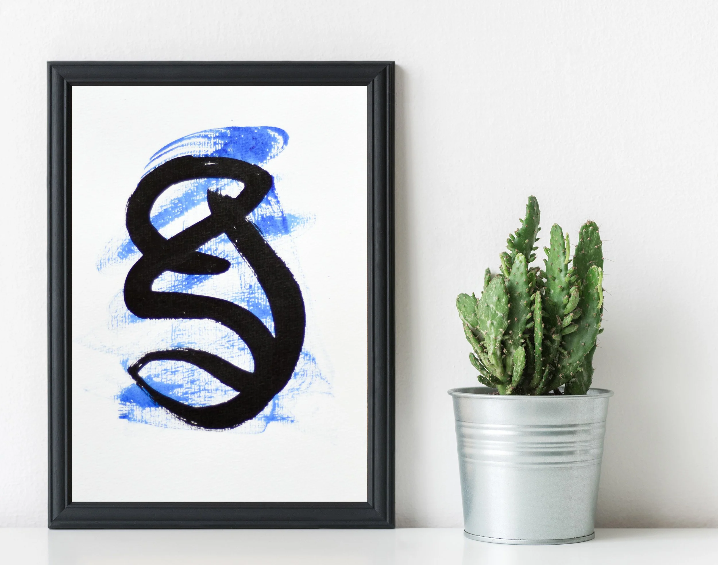 Painting on Paper | Small Blue Sign No. 2