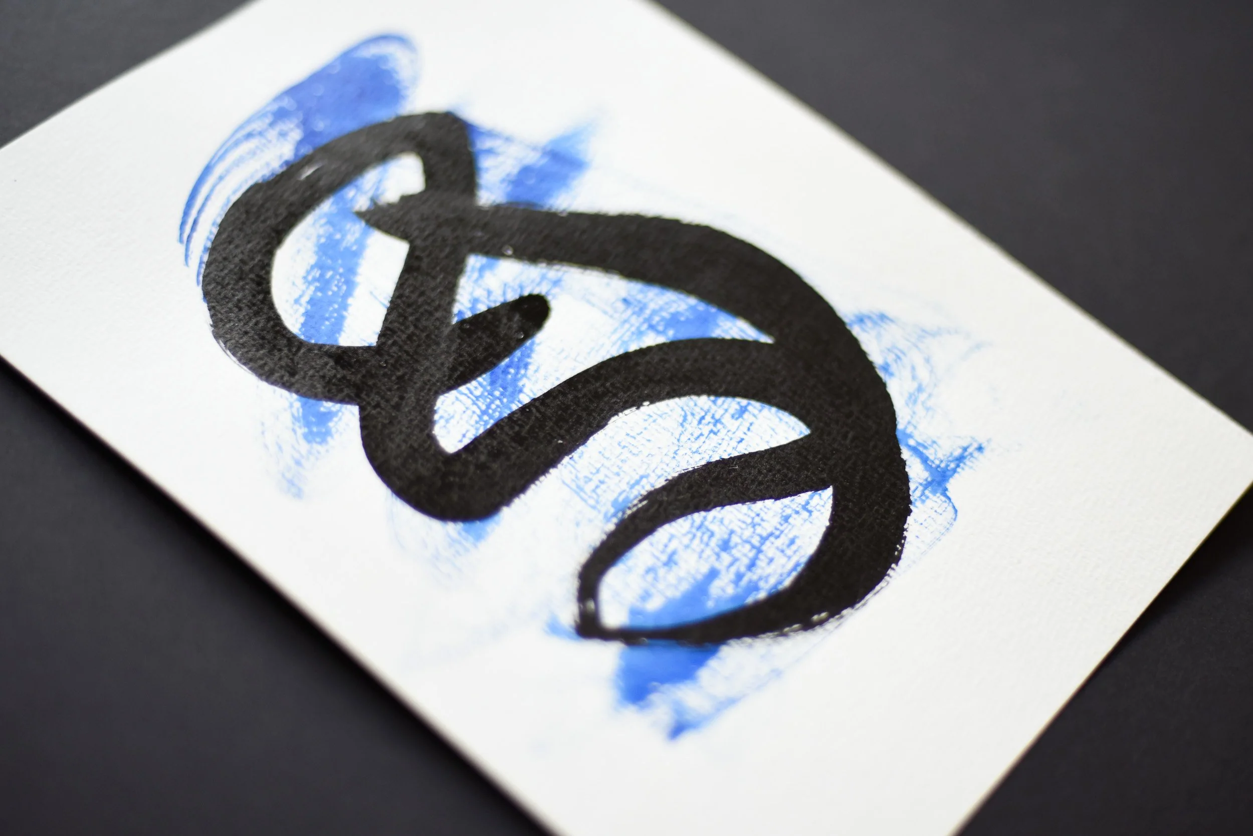 Painting on Paper | Small Blue Sign No. 2 - Image 2