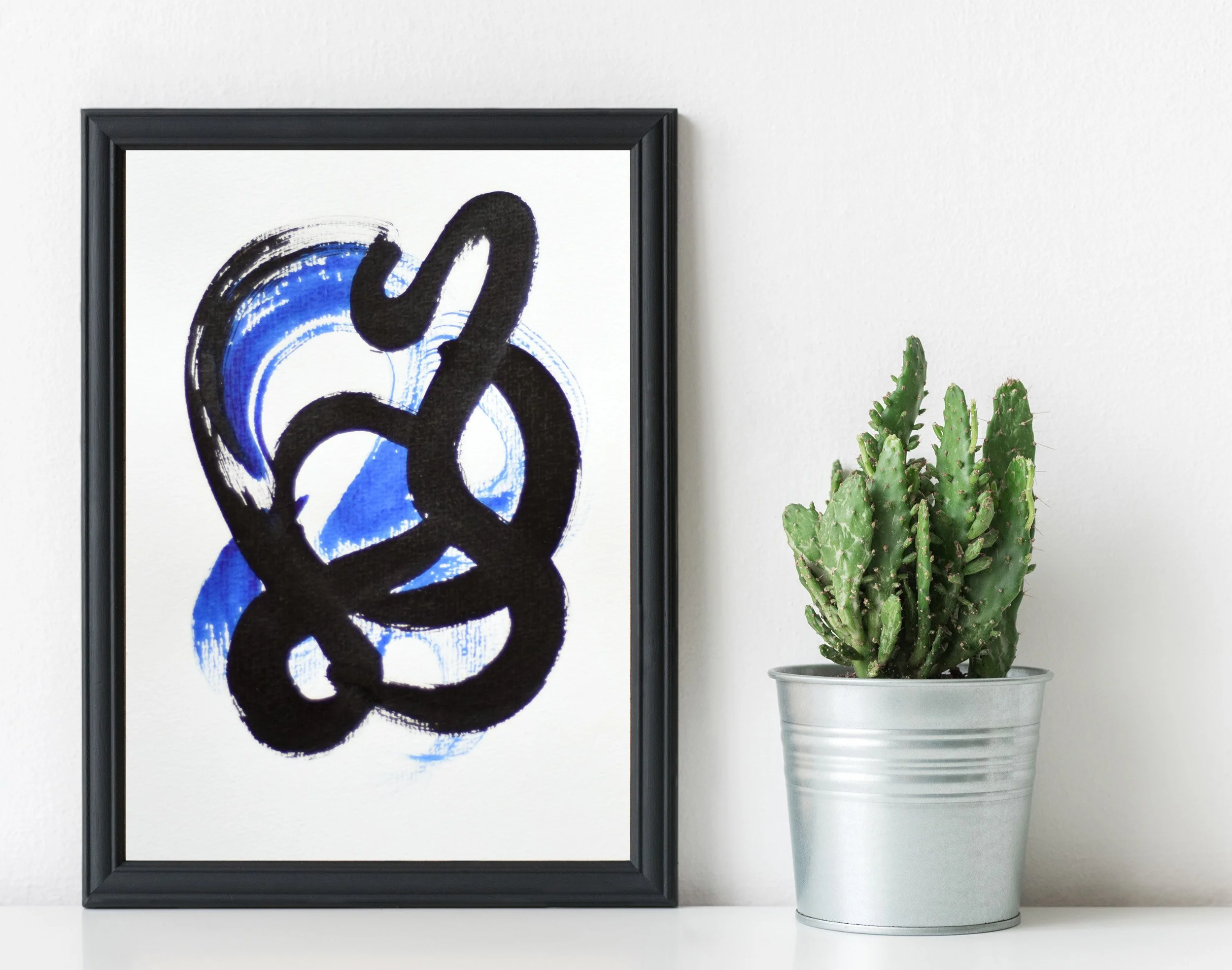 Painting on Paper | Small Blue Sign No. 3