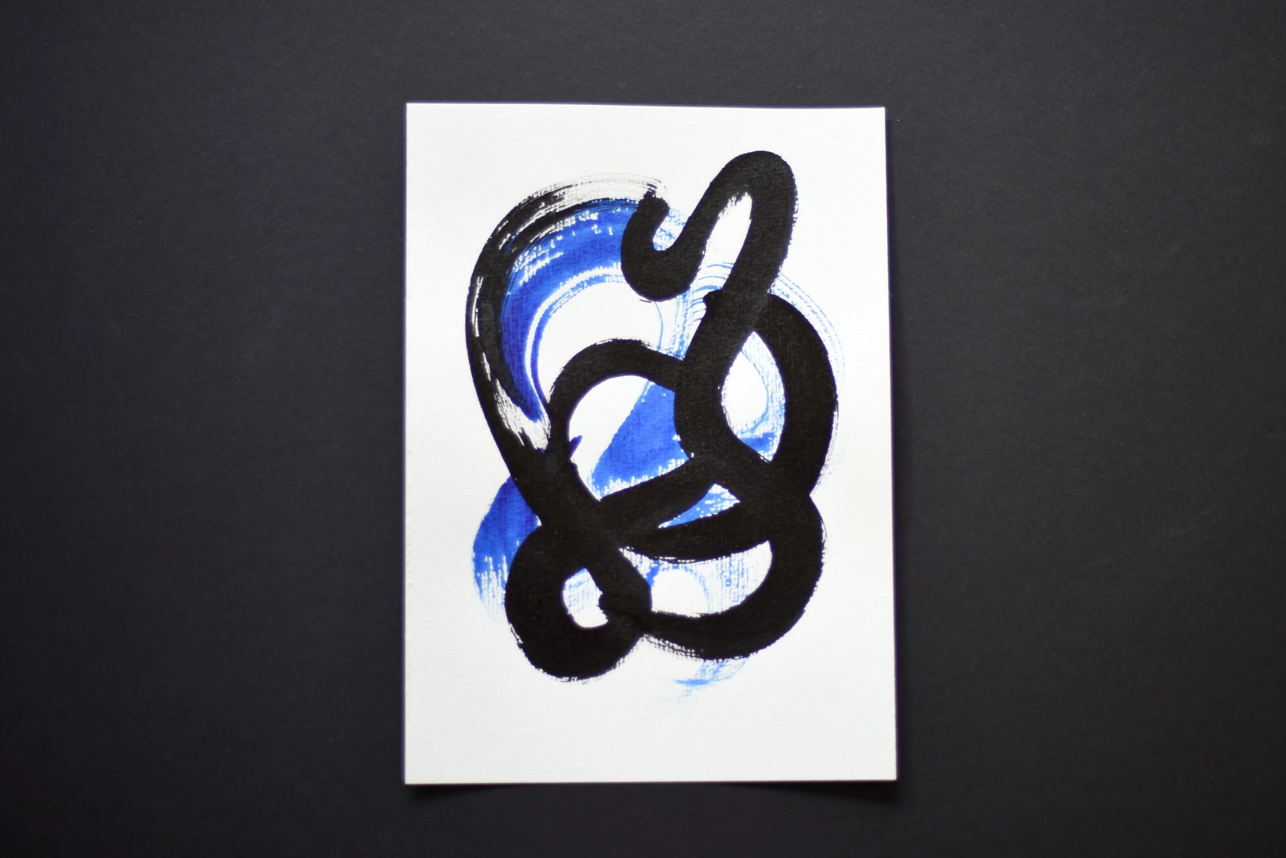 Painting on Paper | Small Blue Sign No. 3 - Image 3