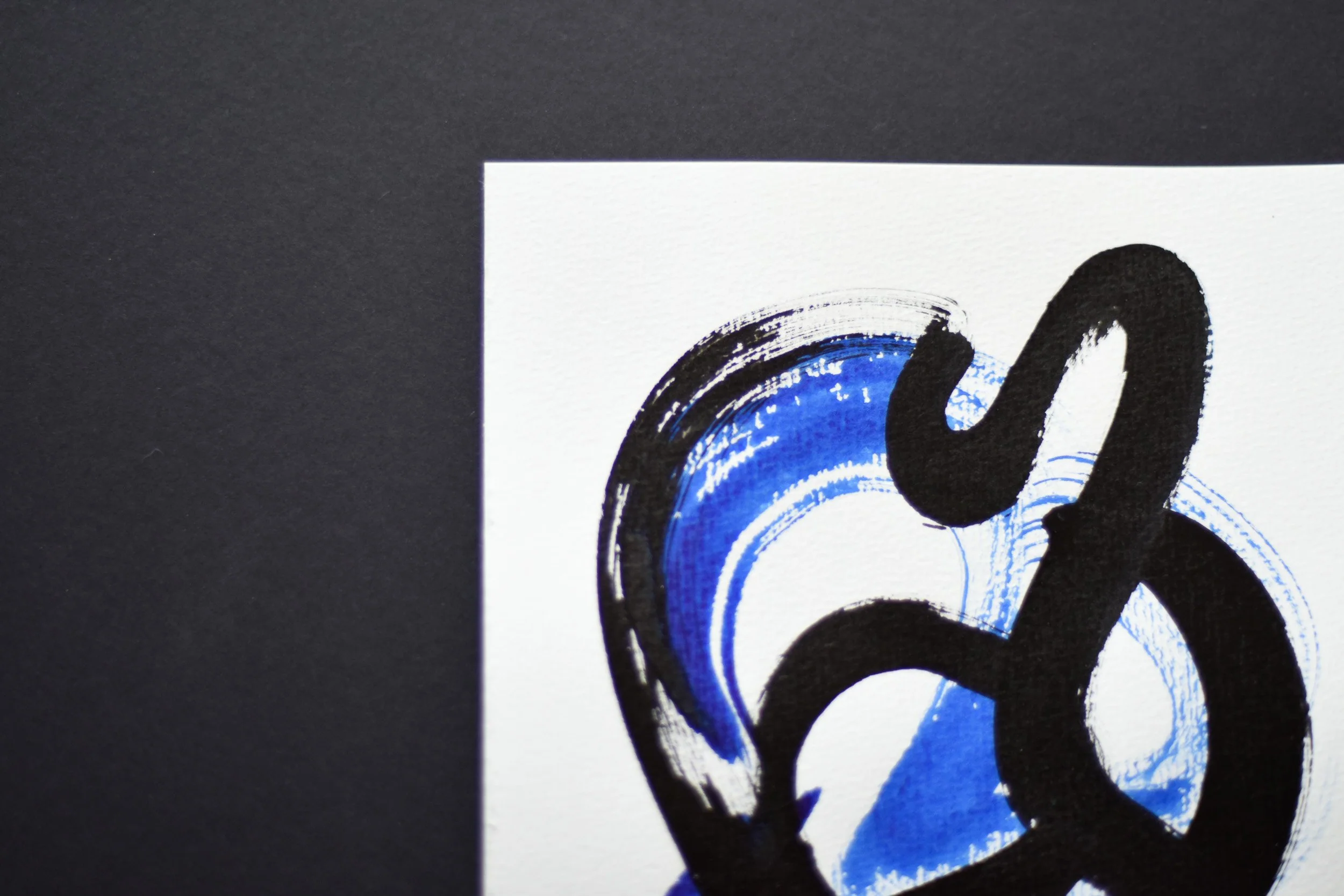 Painting on Paper | Small Blue Sign No. 3 - Image 4