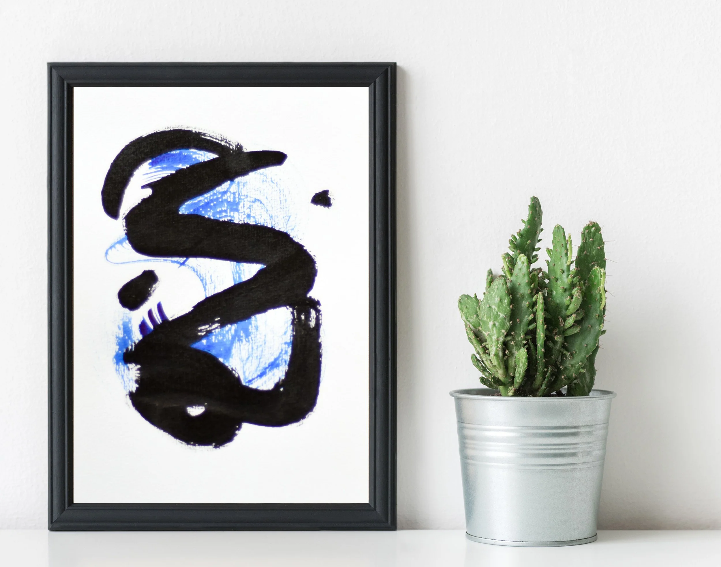 Painting on Paper | Small Blue Sign No. 4