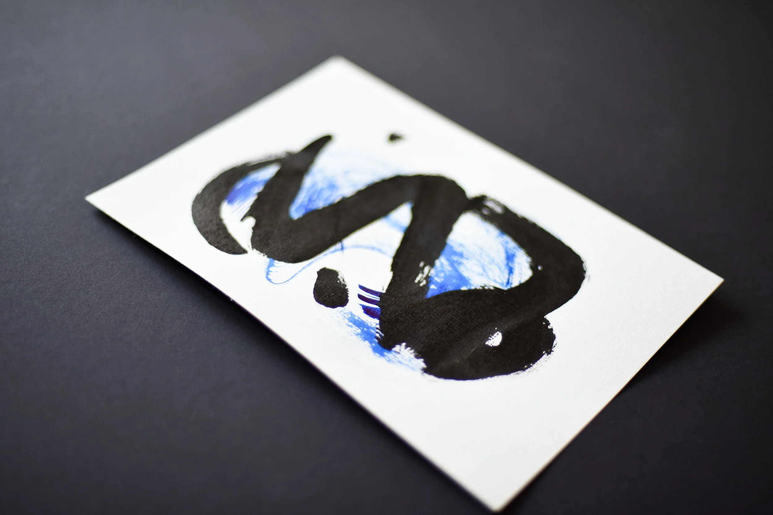 Painting on Paper | Small Blue Sign No. 4 - Image 2
