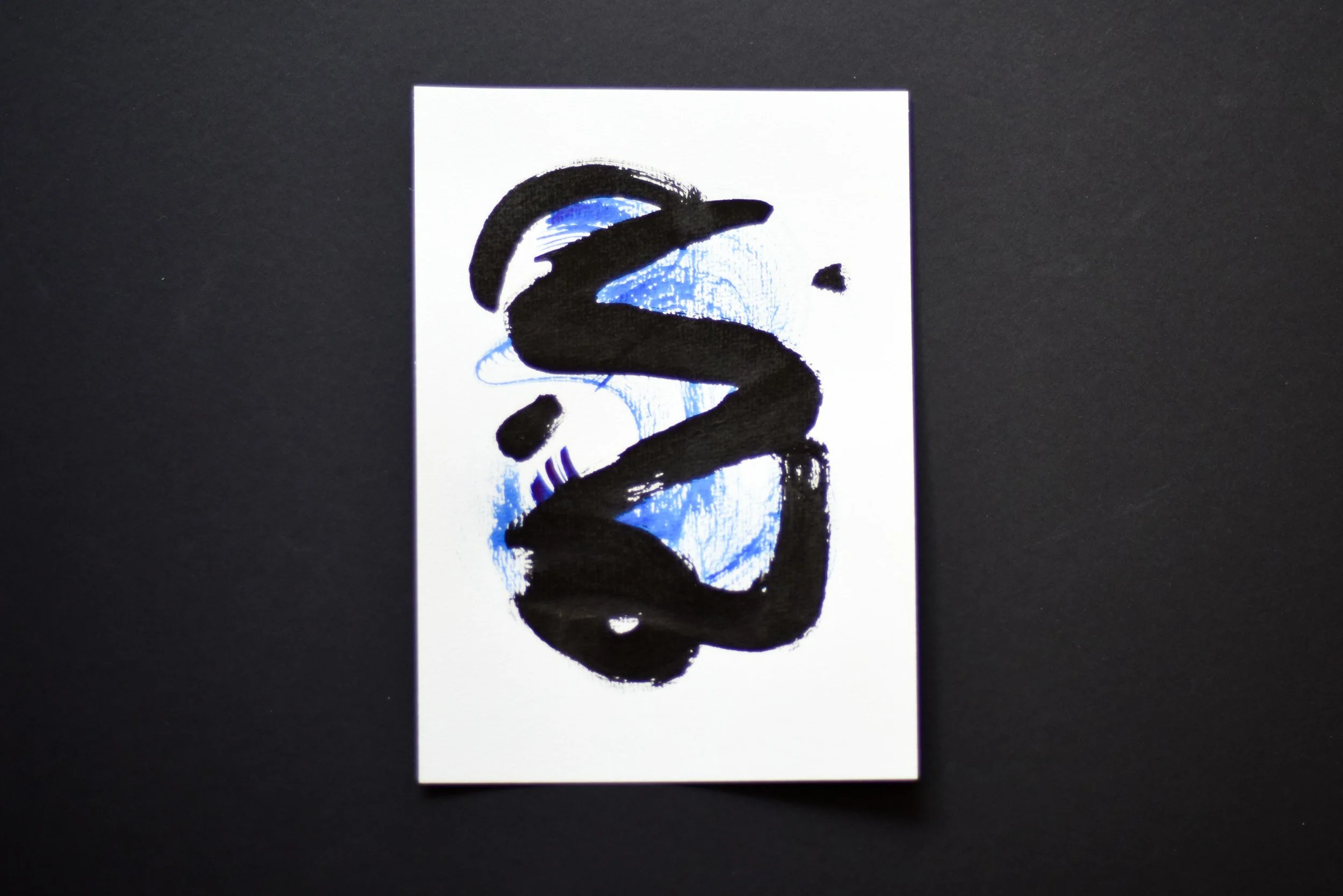 Painting on Paper | Small Blue Sign No. 4 - Image 3