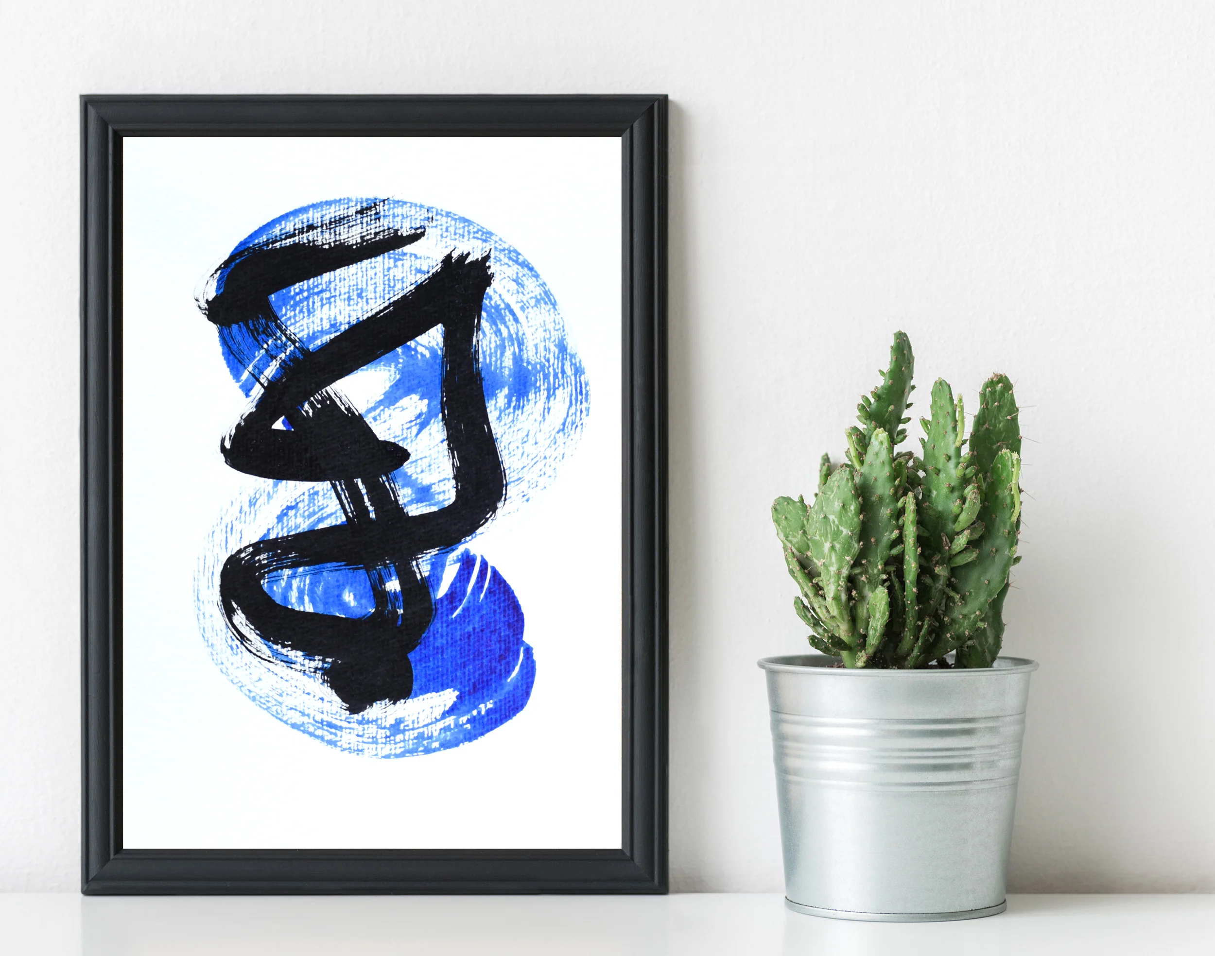 Painting on Paper | Small Blue Sign No. 6