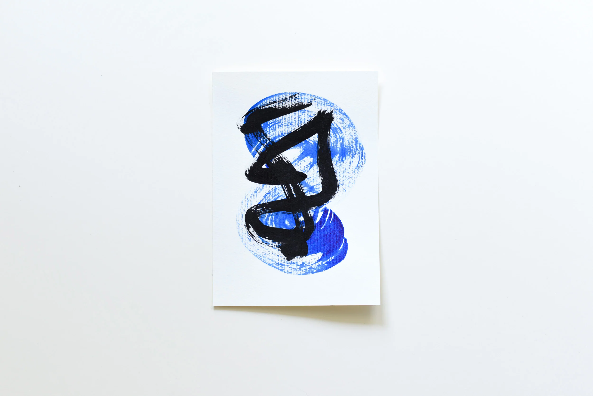 Painting on Paper | Small Blue Sign No. 6 - Image 3