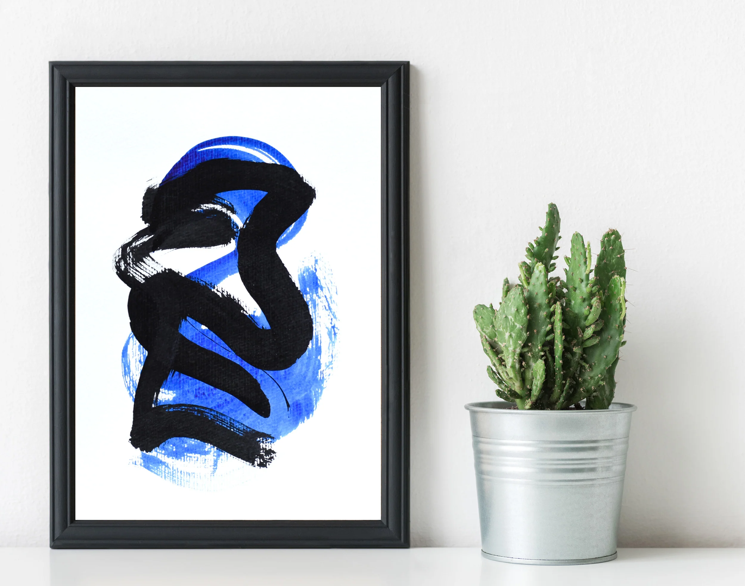 Painting on Paper | Small Blue Sign No. 5