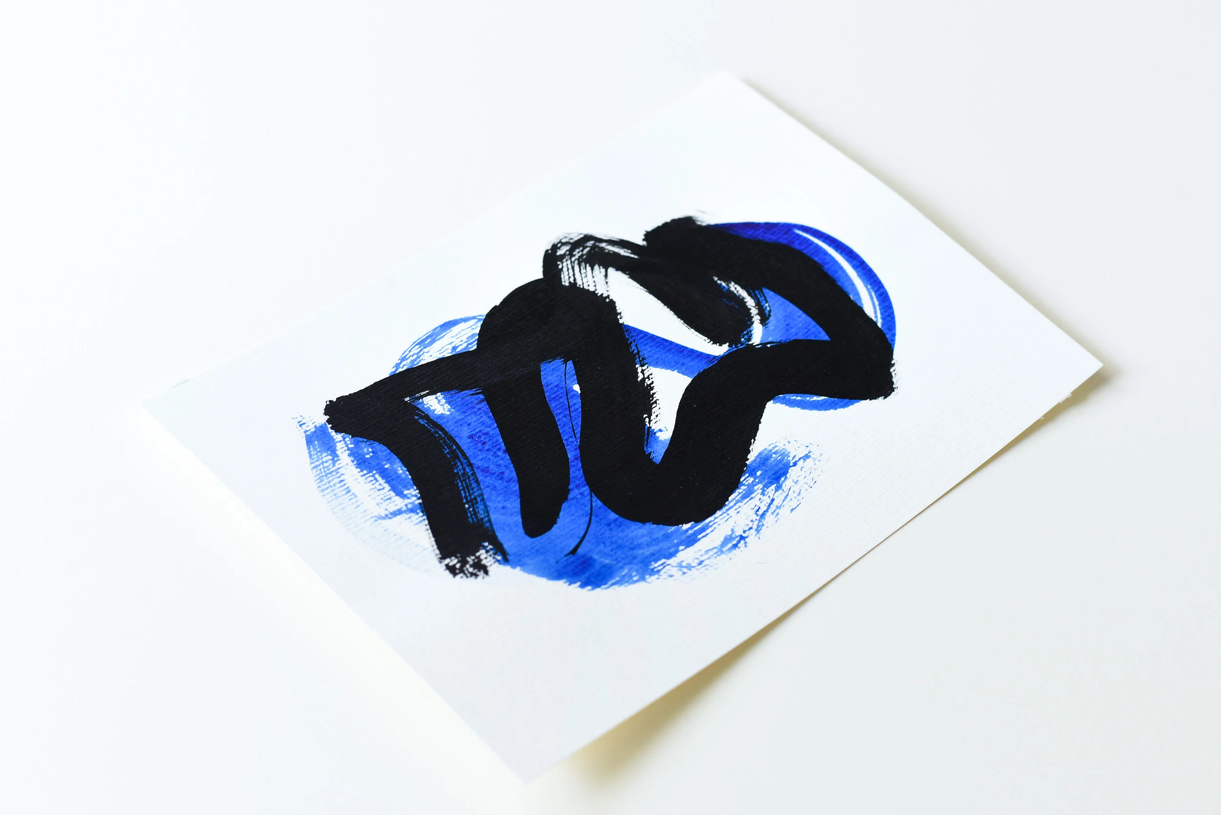 Painting on Paper | Small Blue Sign No. 5 - Image 2