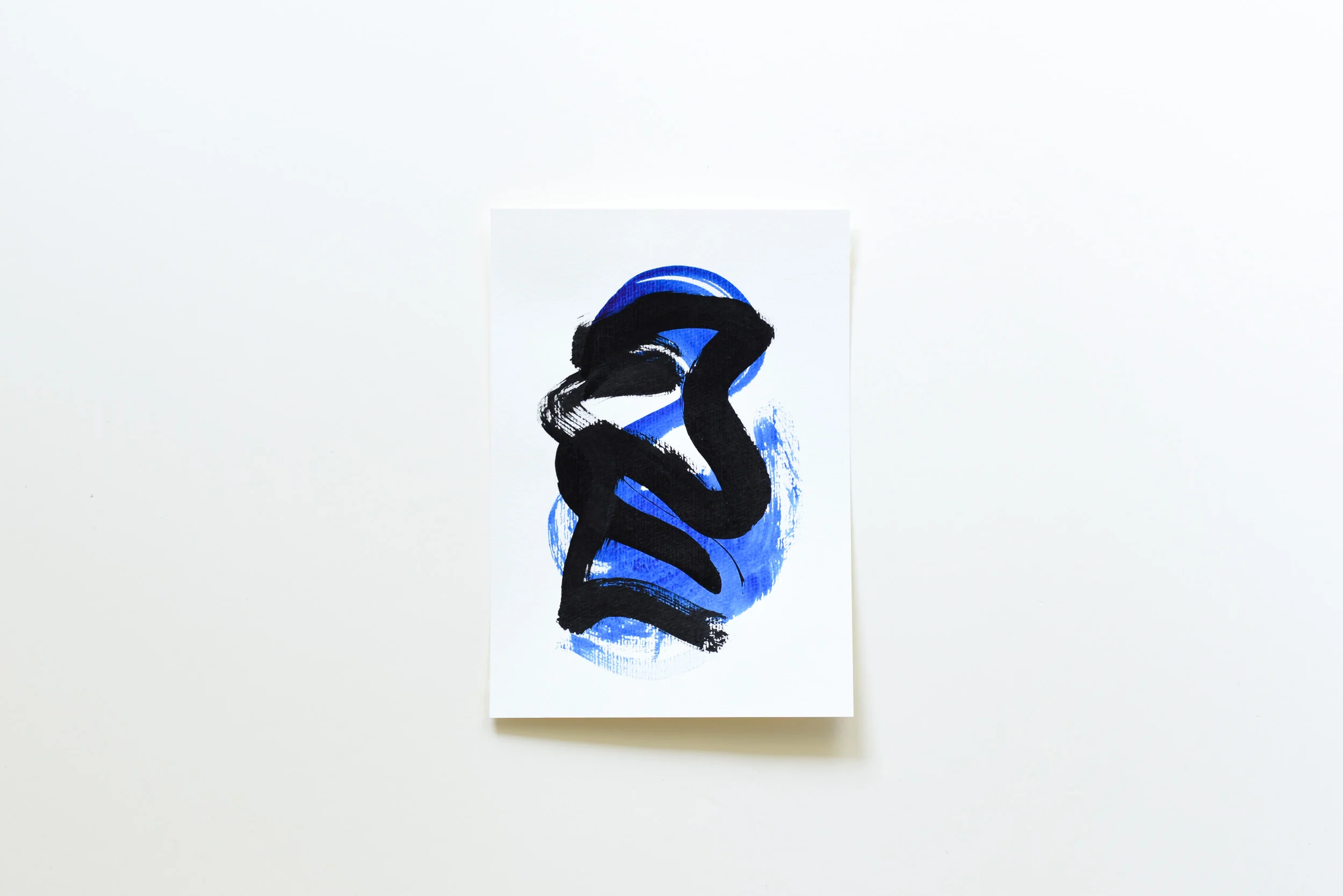 Painting on Paper | Small Blue Sign No. 5 - Image 3
